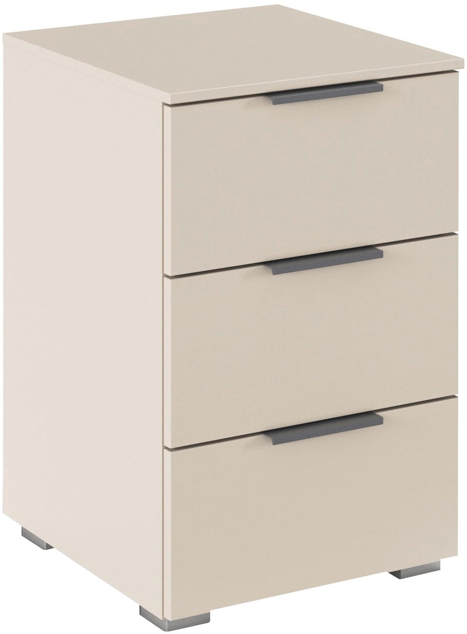 OTTO home "Nachttisch Nachtkonsole AGORDO in Dekor- oder Hochglanzfront" in zwei Griff-Farben, Breite 40 cm, mit 3 geräumigen Schubladen für viel Stauraum MADE IN GERMANY