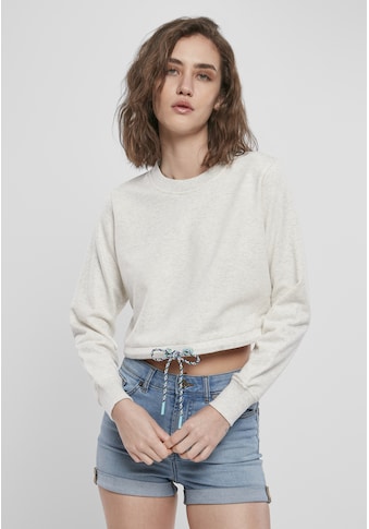 Sweater »Damen Ladies Oversized Cropped Crewneck«, (1 tlg.)