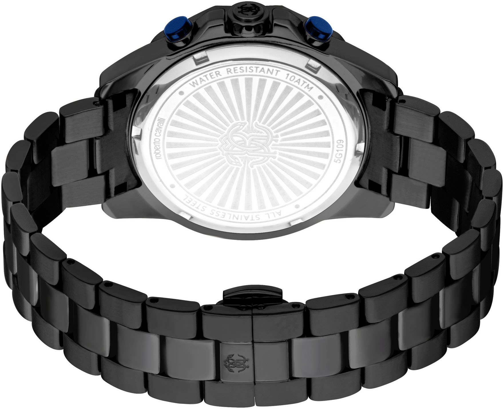 roberto cavalli Chronograph »Uomo Sport III«, Quarzuhr, Armbanduhr, Herrenuhr, Edelstahlarmband, analog, Tag