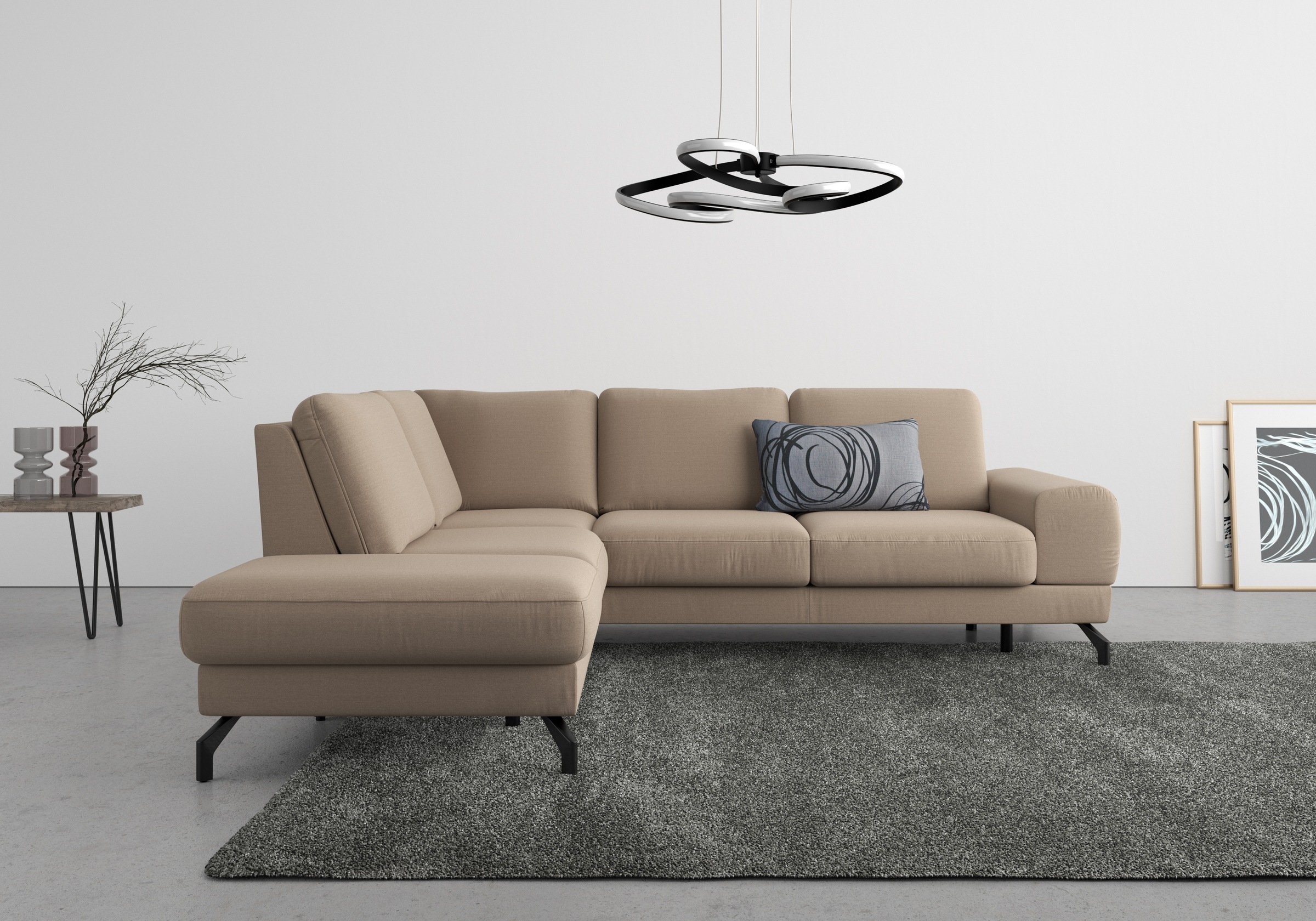 sit&more Ecksofa »Cinturo L-Form«, inklusive Sitztiefenverstellung und Federkern, Sitzhöhe 45 cm