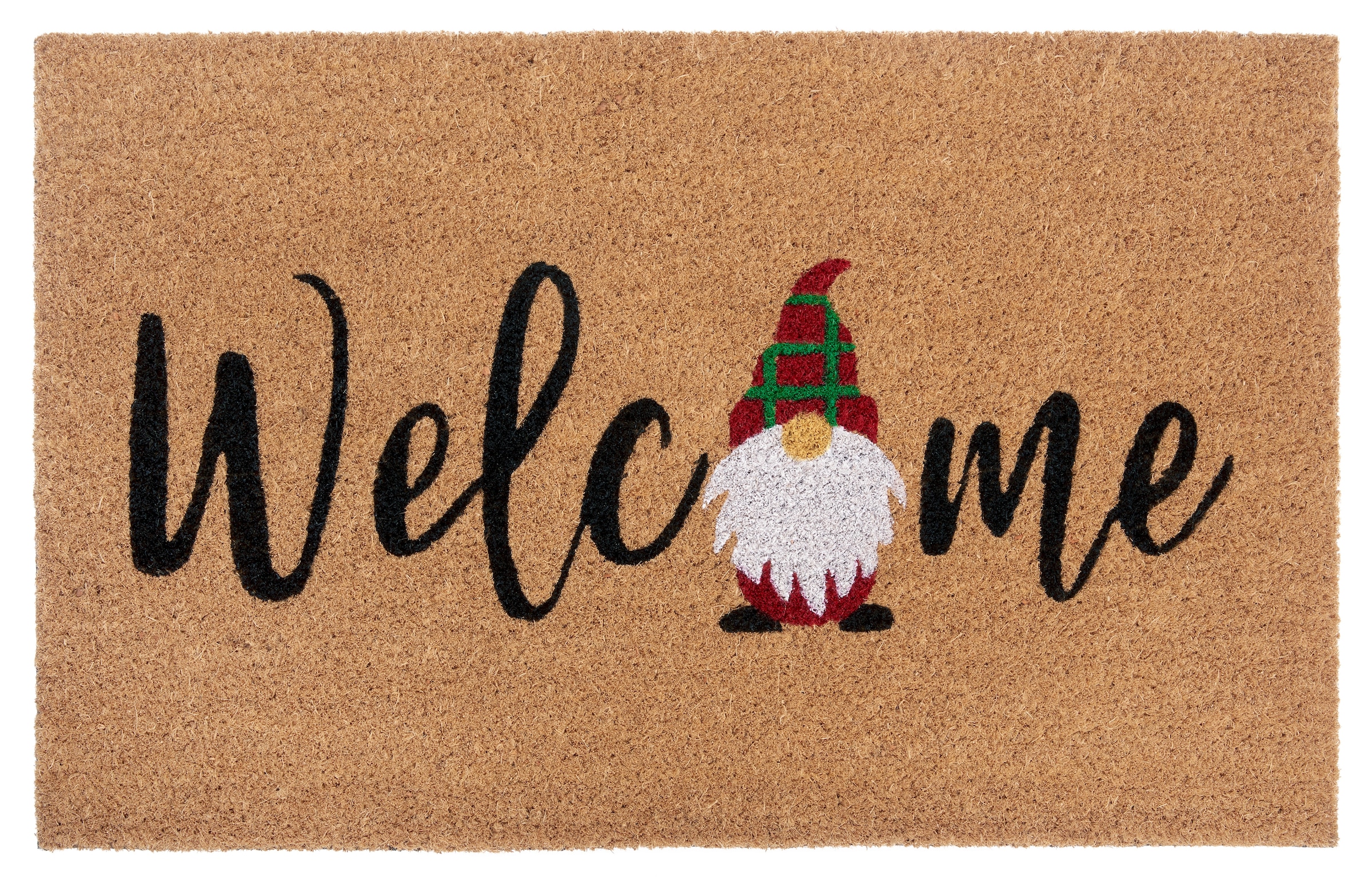 HANSE Home Fußmatte "Kokos Welcome Gnome, Türmatte" rechteckig 15 mm Höhe W günstig online kaufen