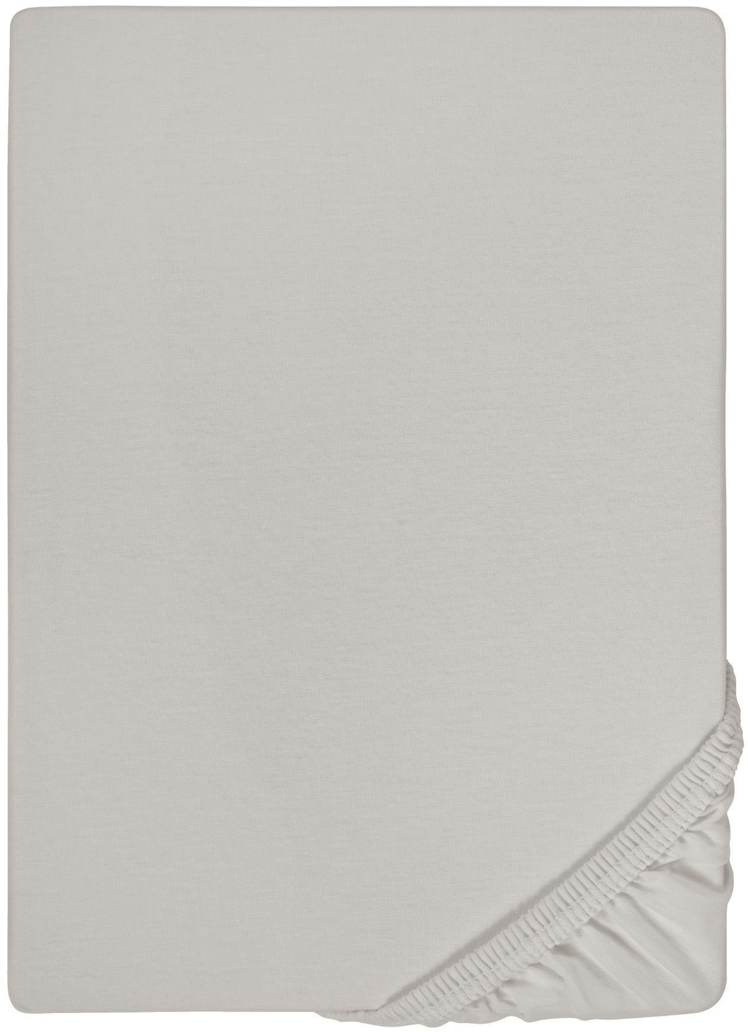 Biberna Spannbettlaken "0077866 Deluxe Jersey-Elastic Spannbetttuch 97% Baumwolle" Jersey mit Elasthan, Rundumgummi, bügelfrei, ab Größe 90 x 190 cm i