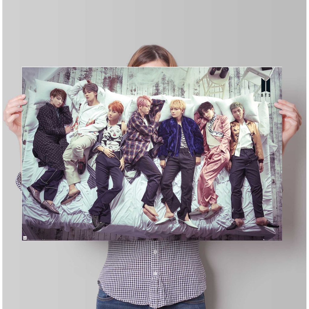 Reinders! Poster »Poster BTS Bett - Band - Bangtan Boys«, Orchester & Bands, (1 St.)