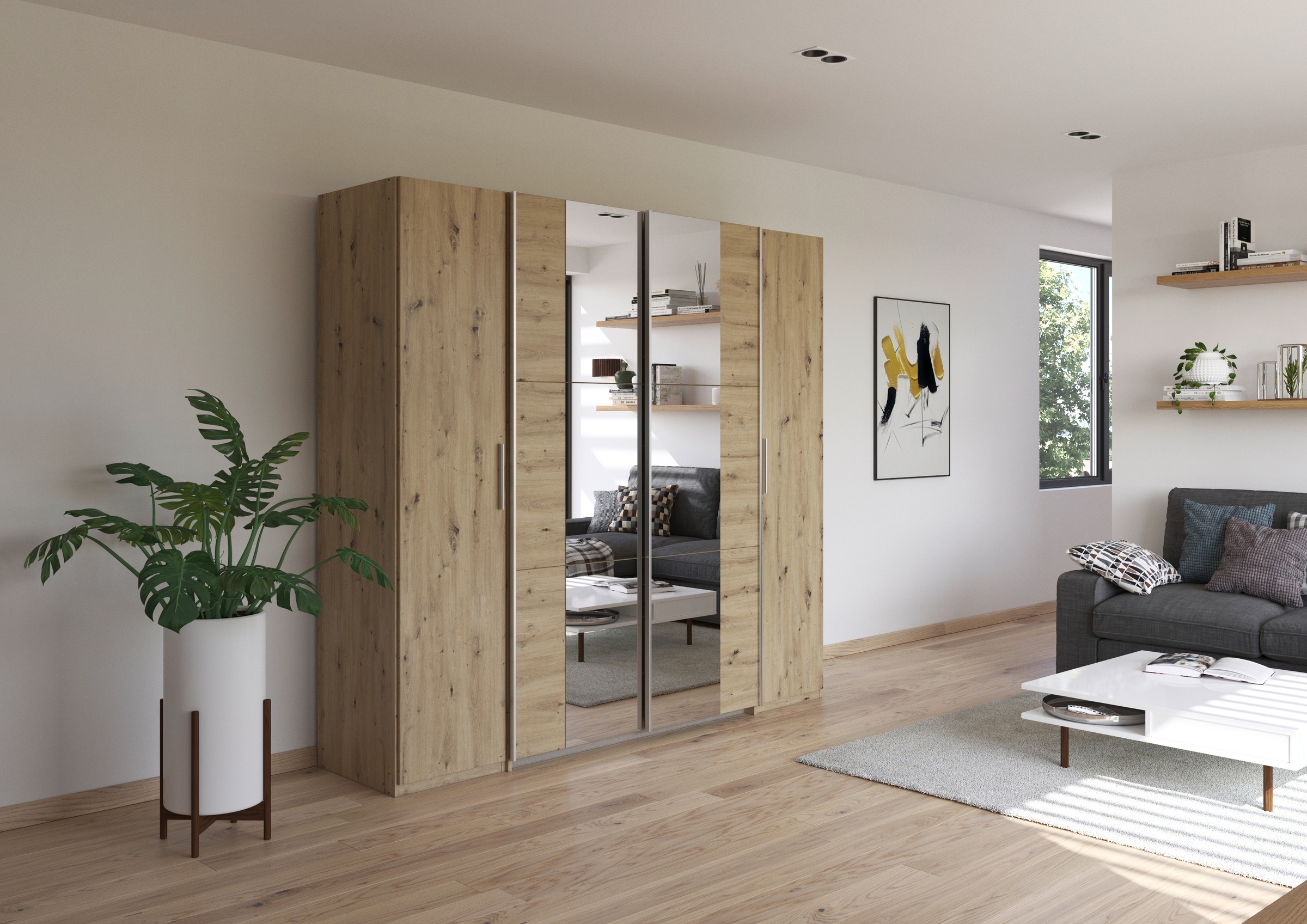 rauch Schwebetürenschrank "Kleiderschrank Drehtürenschrank Schrank Garderob günstig online kaufen