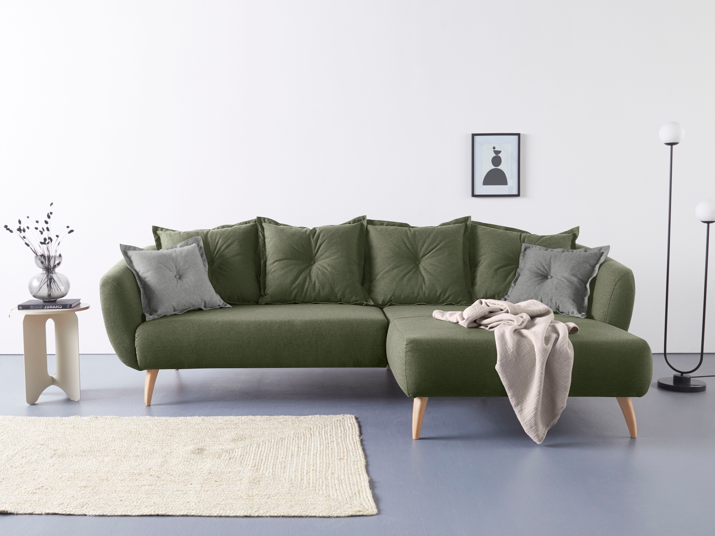 Ecksofa »Baggio L-Form«, Zierkissen inklusive