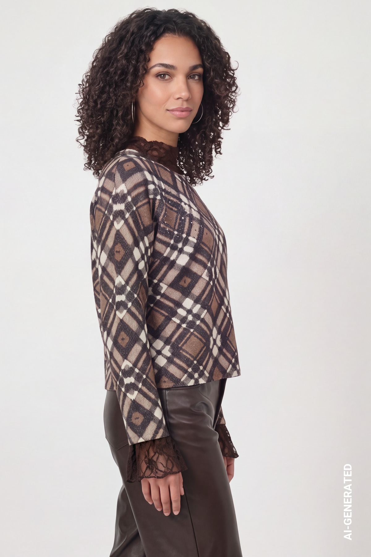 Monari Strickpullover »Pullover Karo all over« Regular fit mit Karomuster