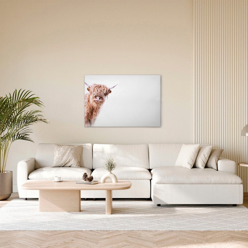 A.S. Création Leinwandbild "Highland Cattle 2 - Wandbild Weiß Braun Keilrah günstig online kaufen