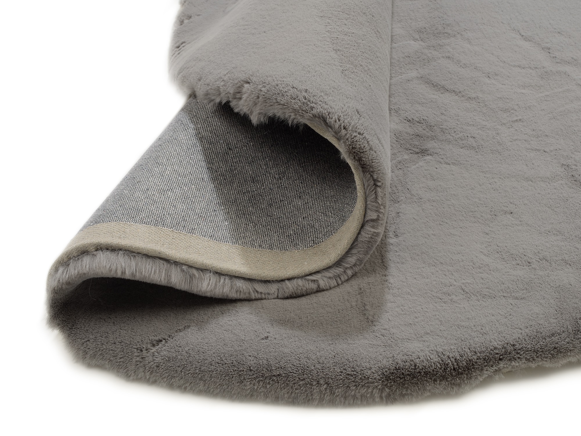 OCI DIE TEPPICHMARKE Teppich »ALISSA«, rund, 38 mm Höhe, Kuschelig weicher Flor, Kaninchen Fell Haptik, getuftet
