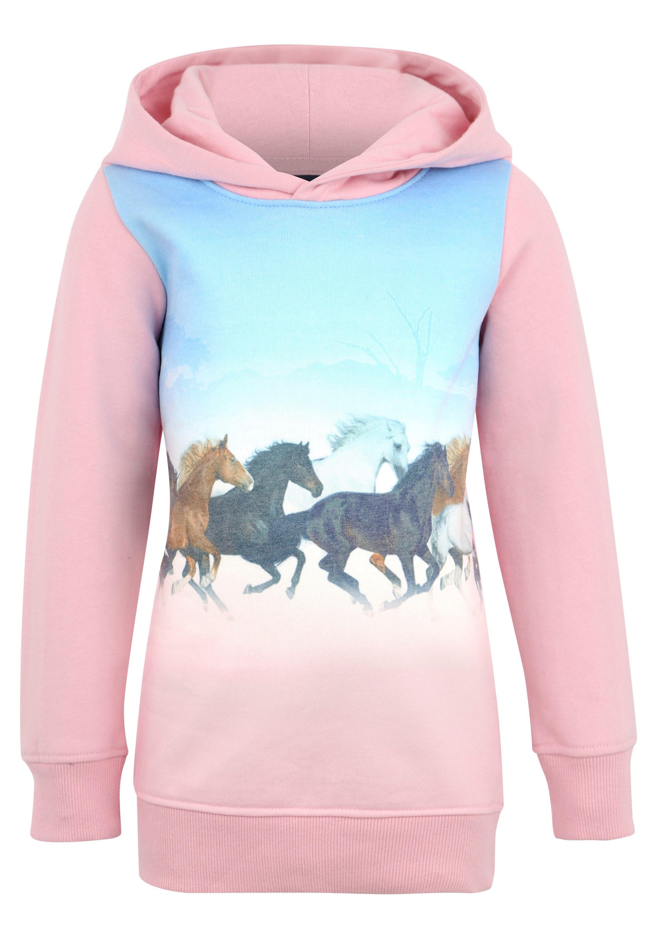 | mit ▷ Longsweatshirt, BAUR für KIDSWORLD Pferdedruck