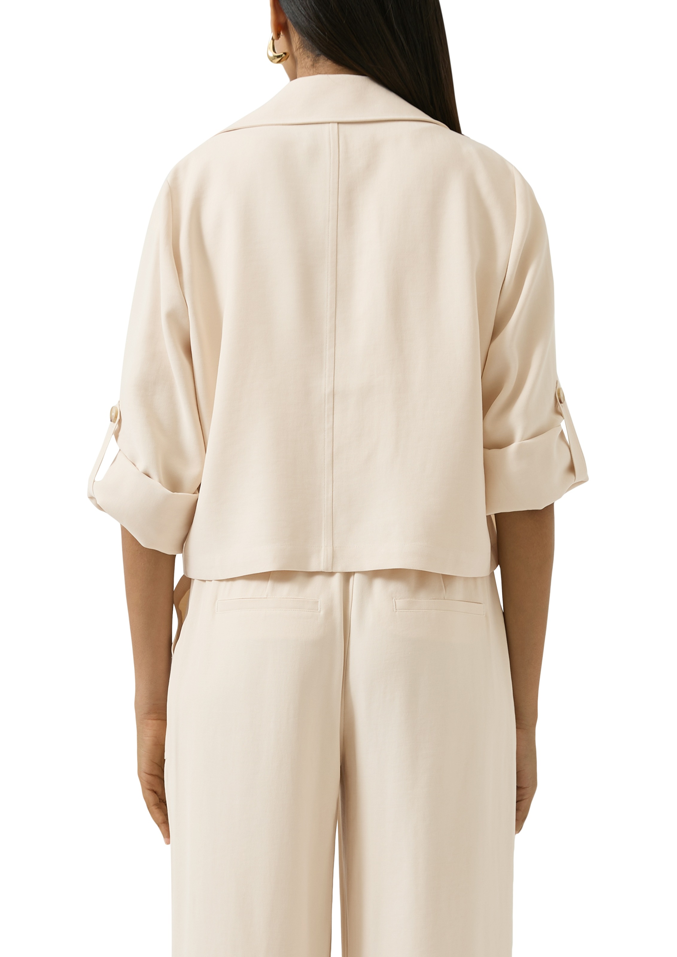 s.Oliver BLACK LABEL Kurzblazer mit Halbarm und ohne Verschluss