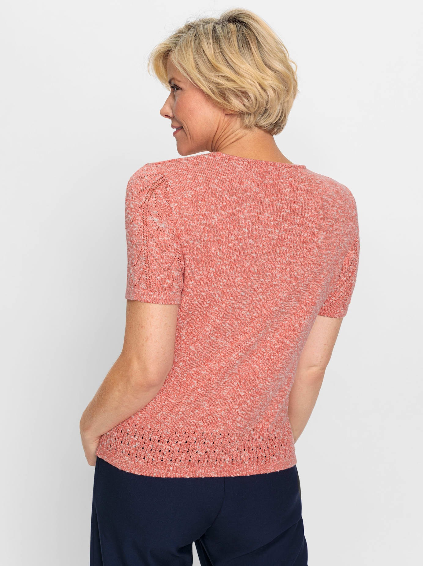 Classic Rundhalspullover »Ajour-Pullover«