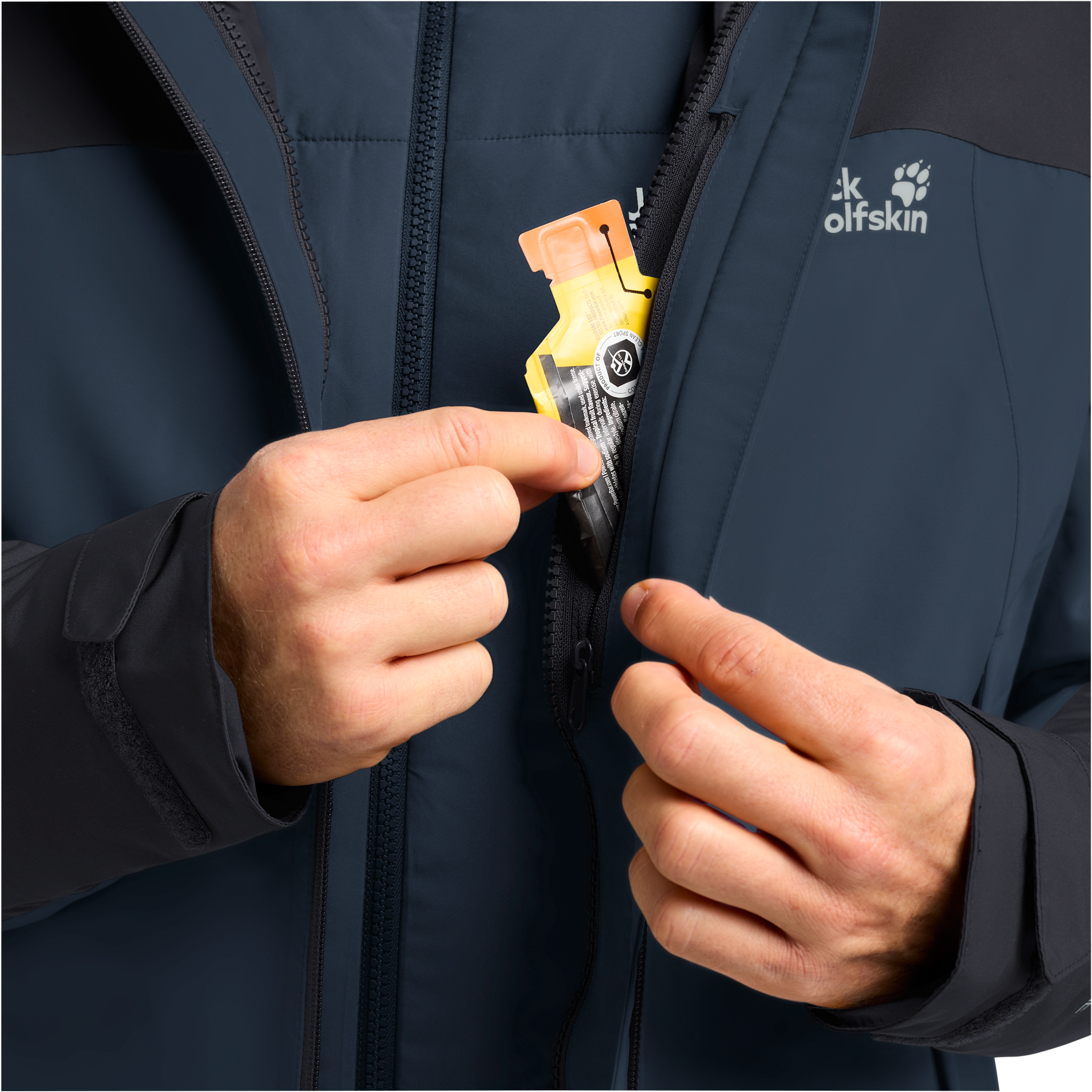 Jack Wolfskin 3-in-1-Funktionsjacke mit Kapuze mit Kapuze mit regulierbarem Elastikband, wasserdicht, winddicht