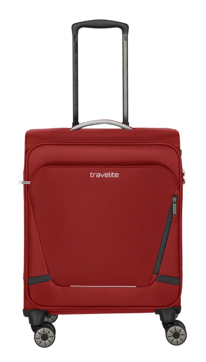 TRAVELITE Handgepäck-Trolley "JETPACK Max 4 Cabin, konzip. für Lufthansa, Austrian Airlines & Swiss", rot, Polyester, unifarben mit Farbeinsätzen,
