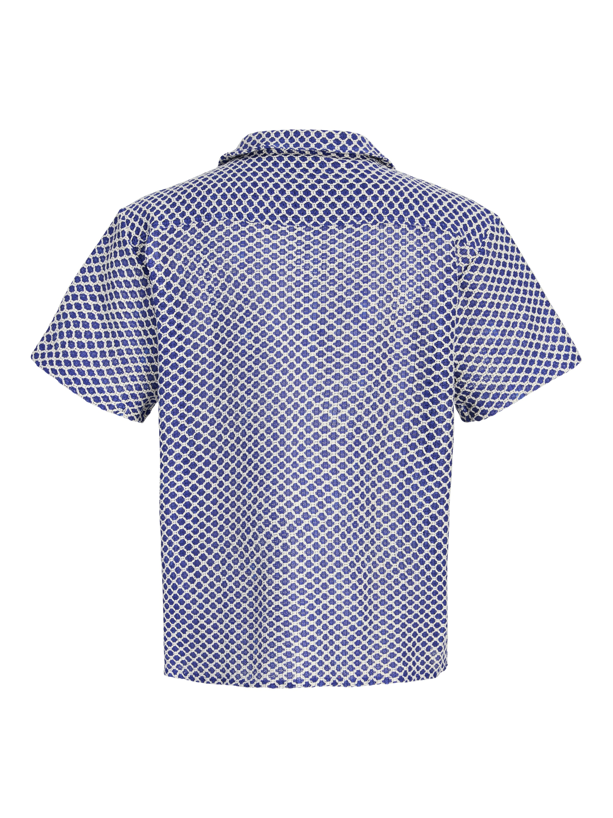 Jack & Jones Junior Kurzarmhemd »JORMONTAUK CROCHET SHIRT SS SA26 JNR« Baumwollmischung, locker geschnitten