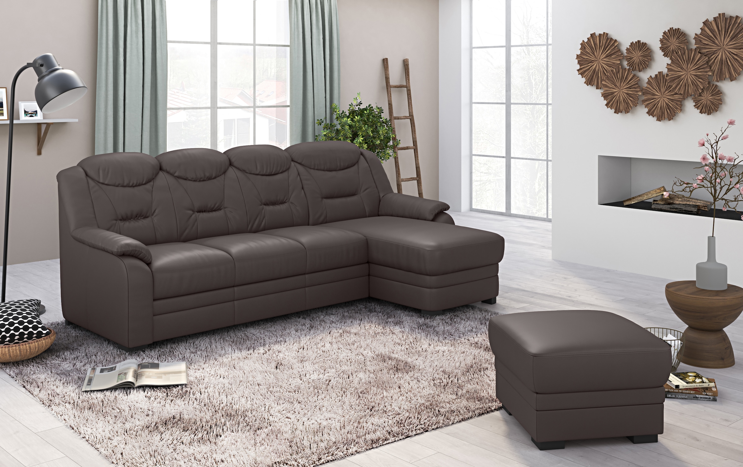 COTTA Ecksofa »Marcus L-Form«, wahlweise mit Bettfunktion