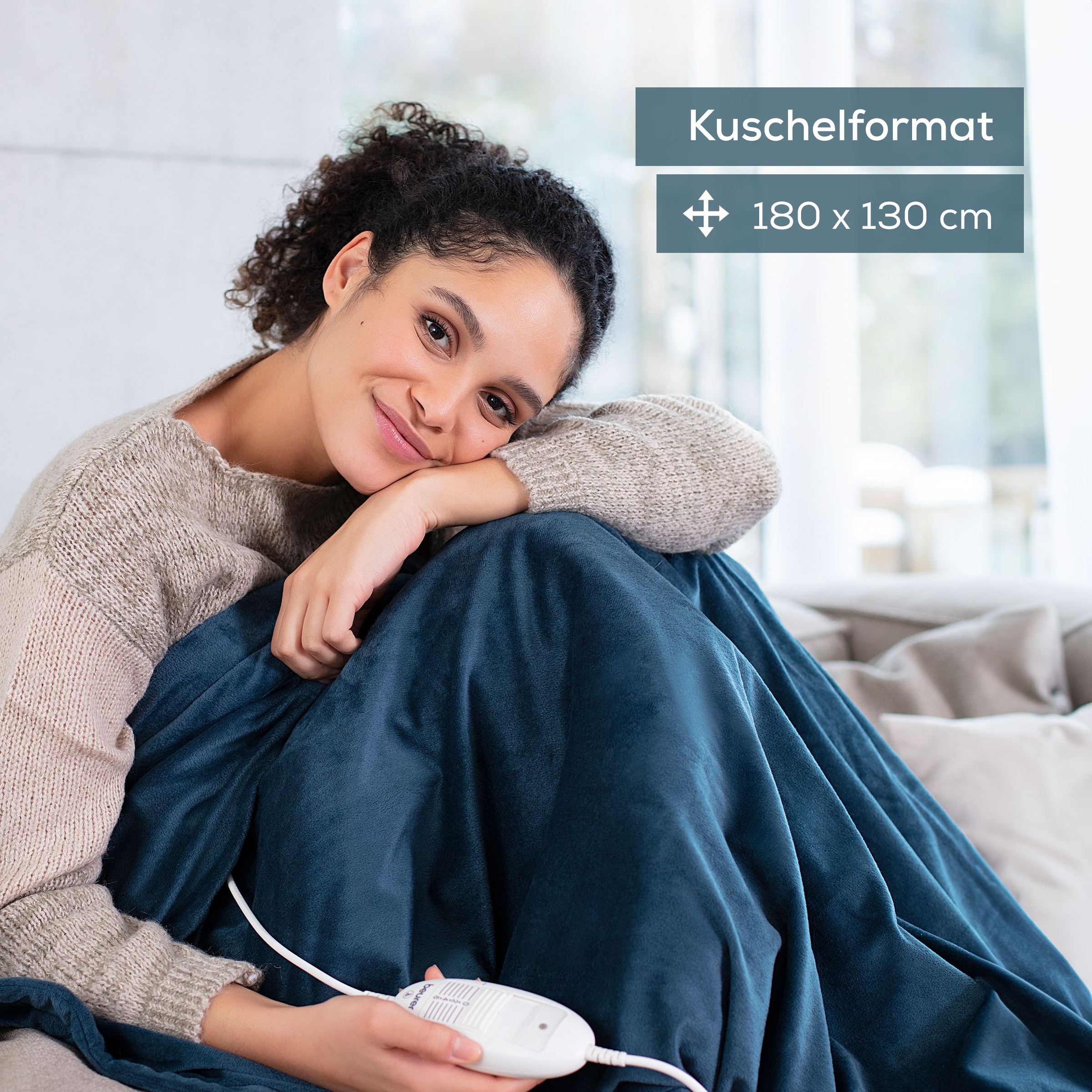 BEURER Heizdecke »HD 75 Cosy Ocean, elektrische Wärmedecke für kuschelige Momente«, Mit 6 Temperaturstufen, Abschaltautomatik, maschinenwaschbar
