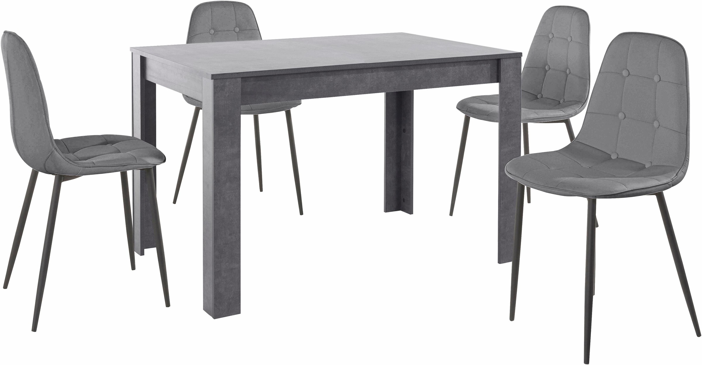 OTTO home Essgruppe Set, 5 Stk. tlg. mit Esstisch 120 cm breit günstig online kaufen