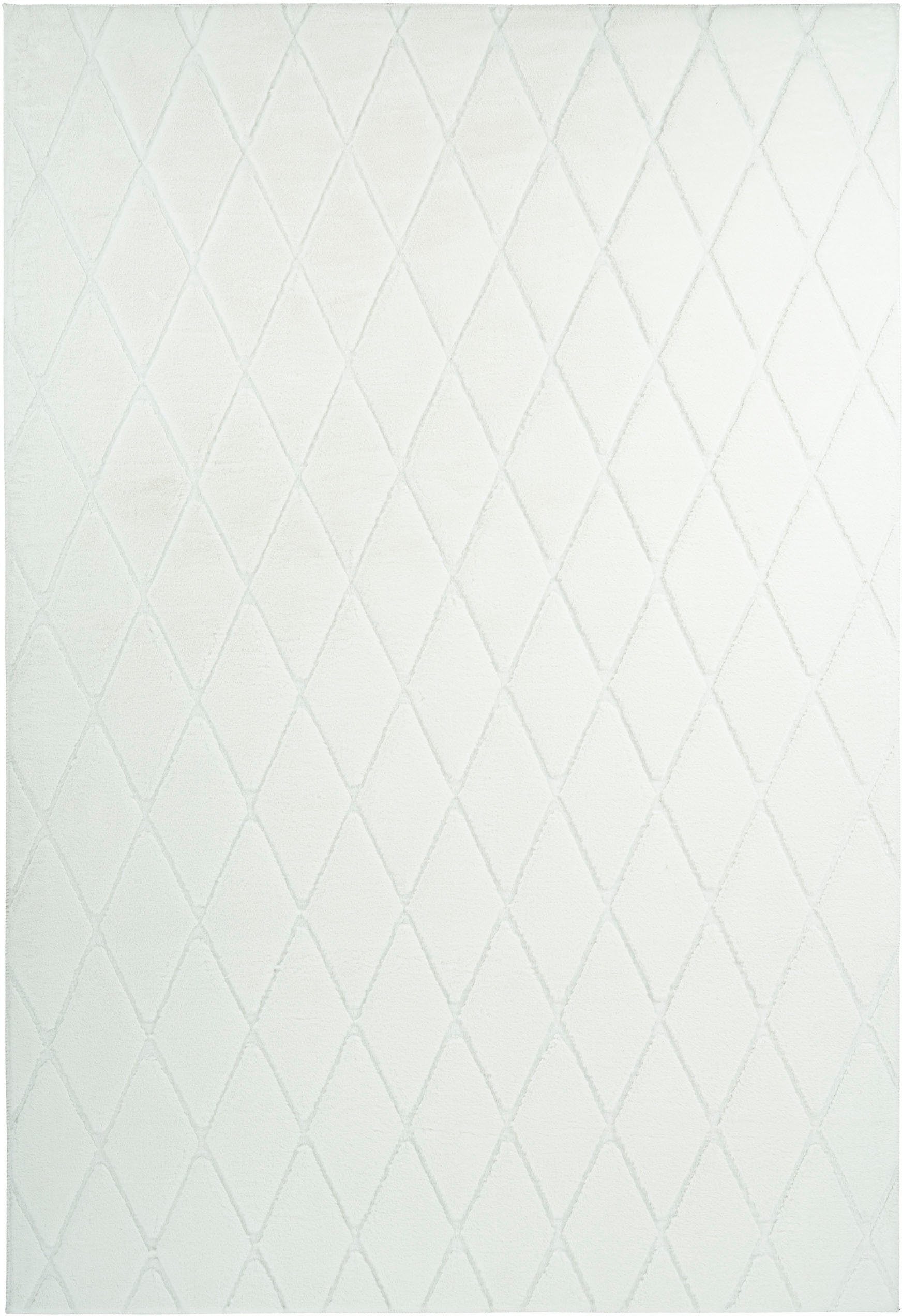 calo-deluxe Teppich »Jardan-2000«, rechteckig, 20 mm Höhe, besonders weich durch Microfaser, Rauten-Design