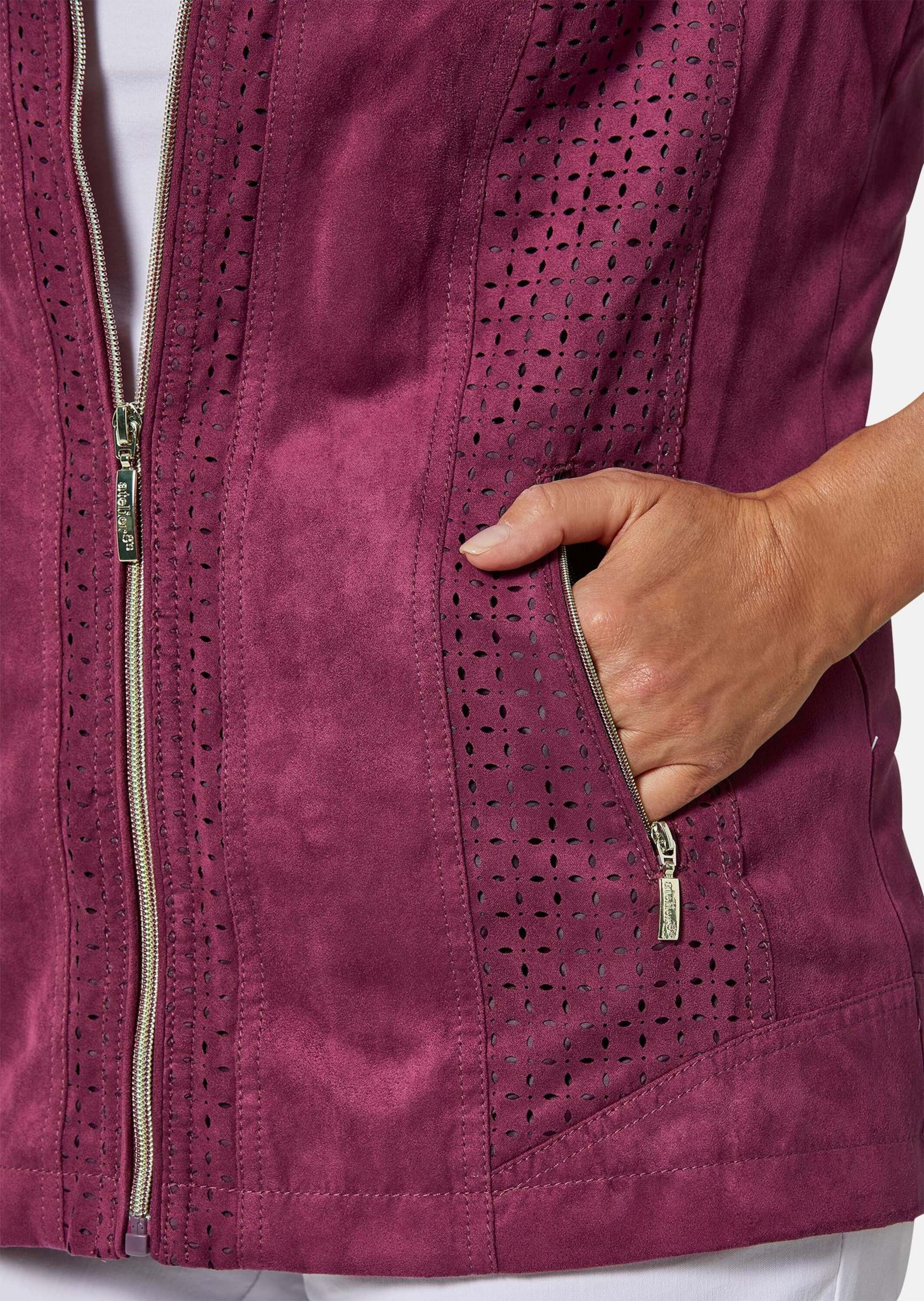 GOLDNER Jackenblazer »Blazer in Velourslederoptik Velourslederimitat-Blazer mit Perforierung«