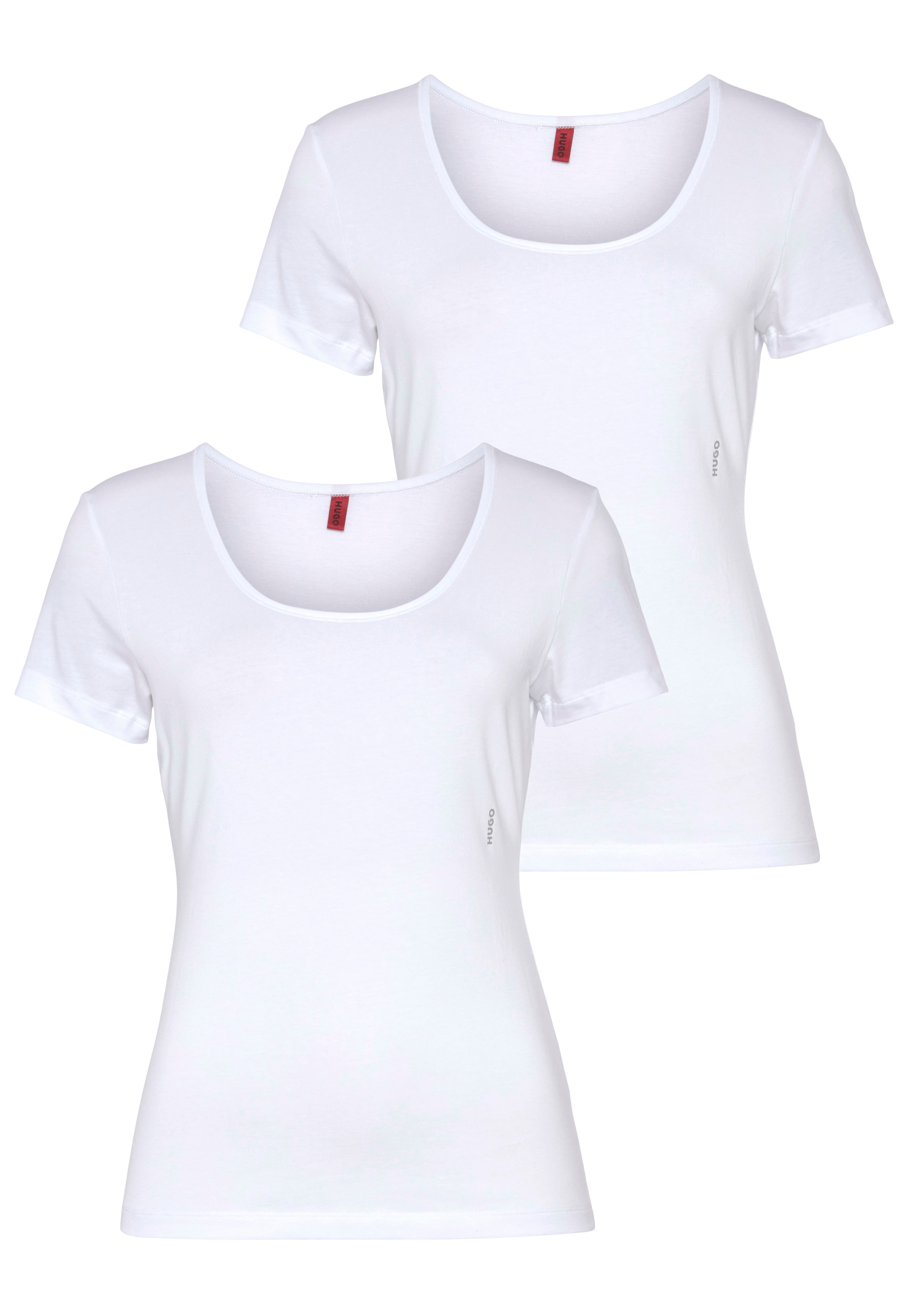 HUGO Underwear T-Shirt, (Packung, 2 tlg., 2er-Pack), mit vertikalem Logodruck