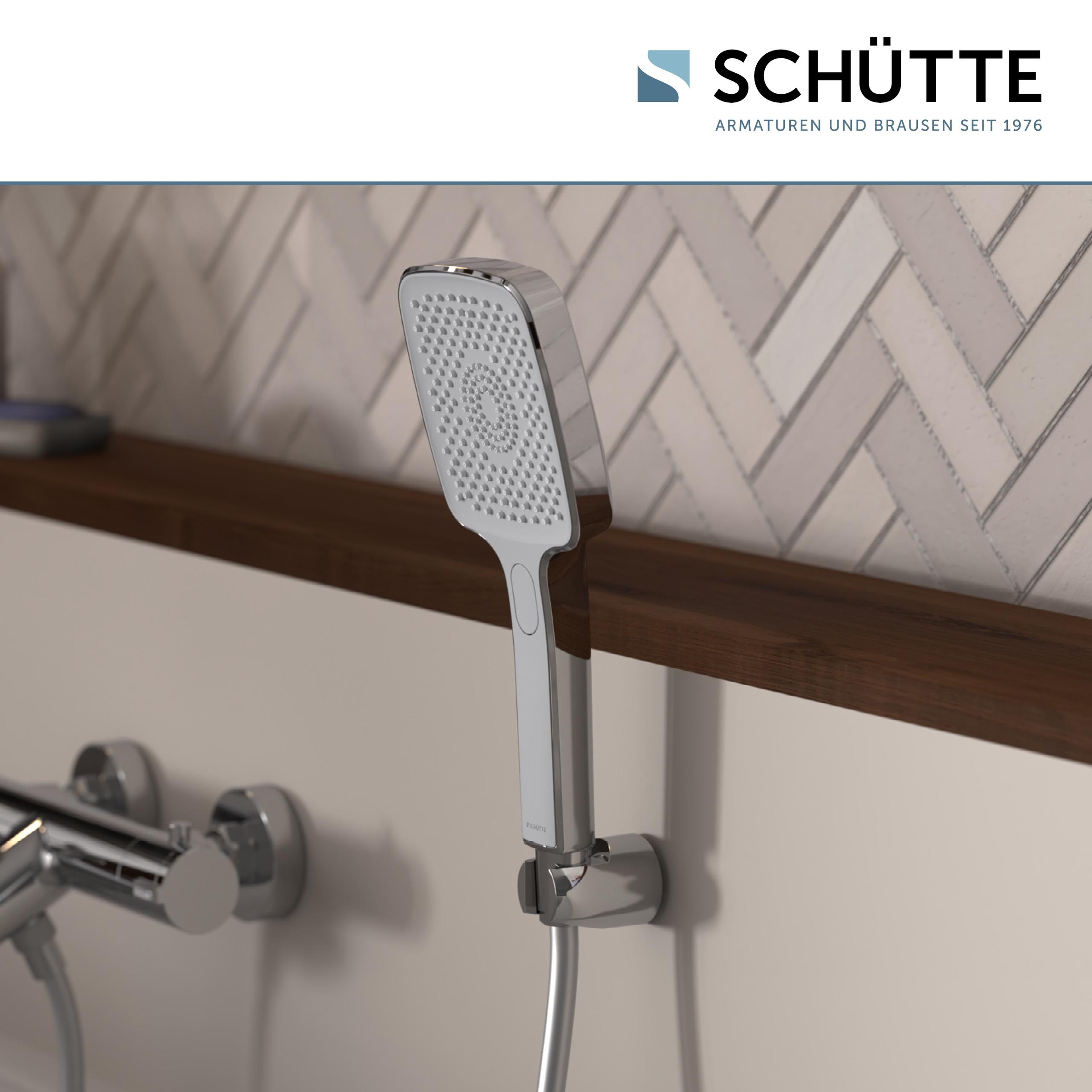 Schütte Handbrause "HAWAII" 3-fach verstellbar, mit Antikalknoppen, wassersparend, rund