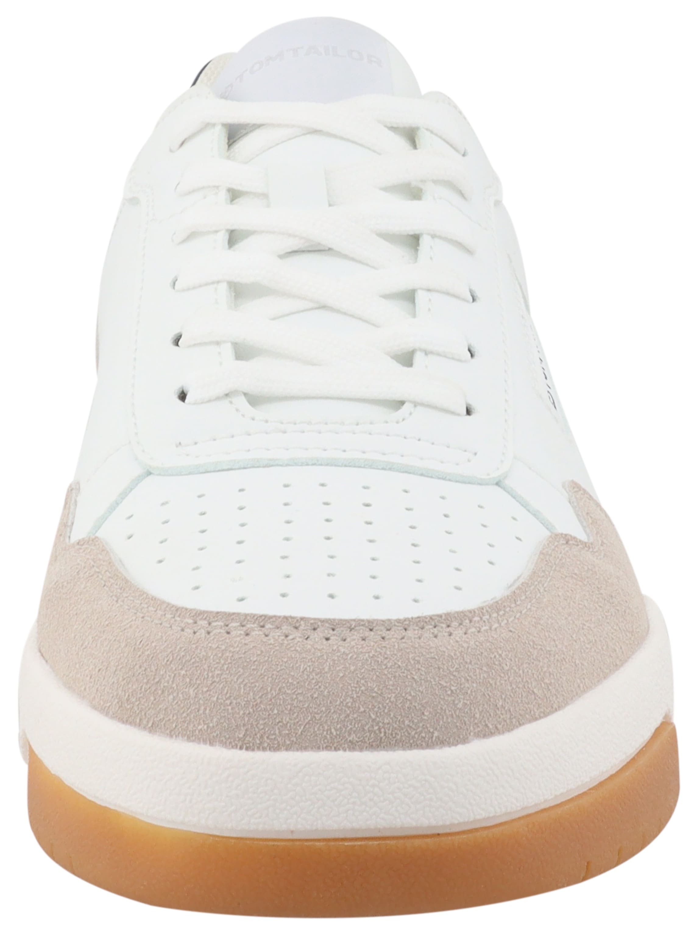 TOM TAILOR Keilsneaker, Freizeitschuh, Halbschuh, Schnürschuh mit Lochmuster