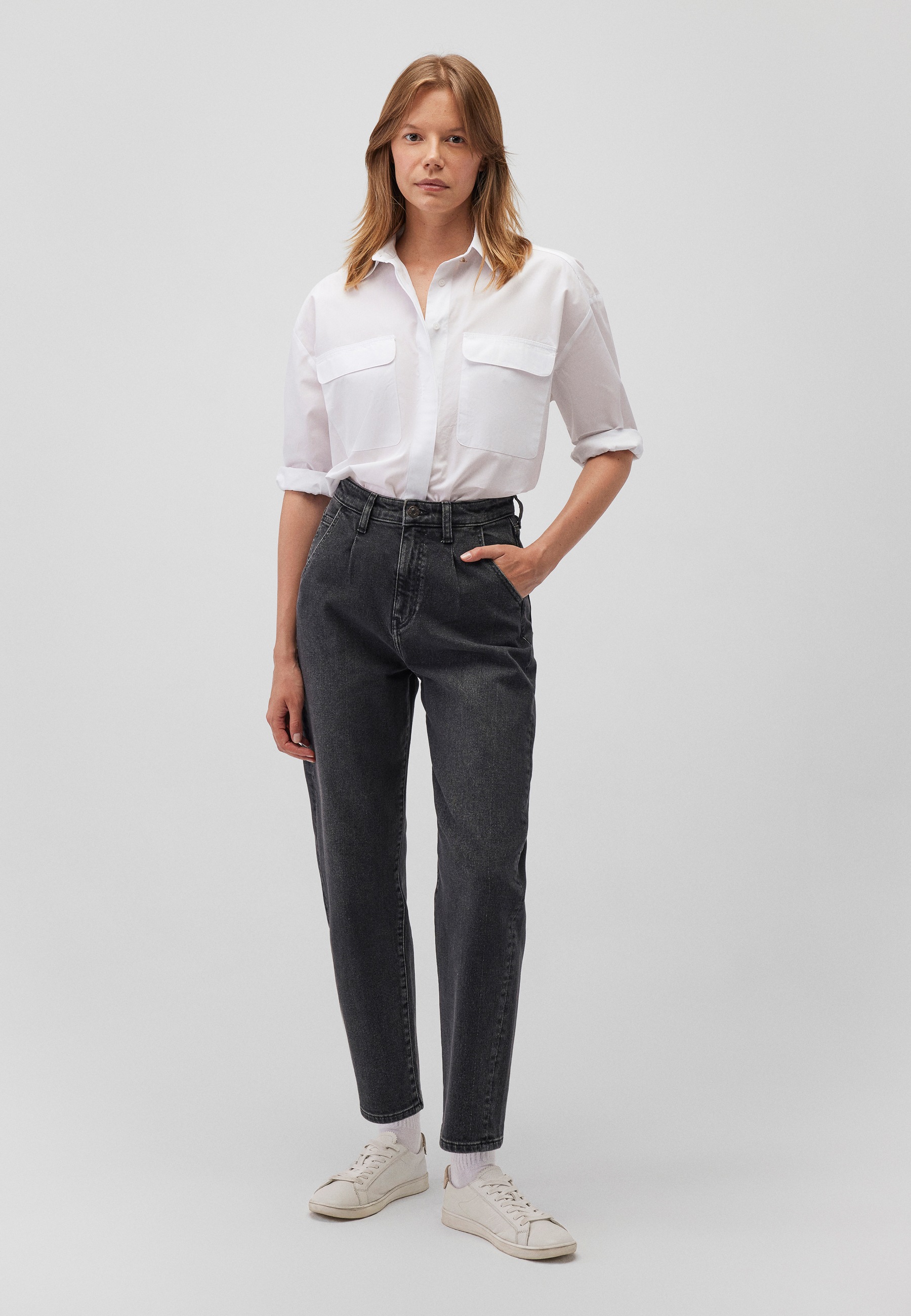 Mavi Weite Jeans "LAURA", Pleated Baggy Pants