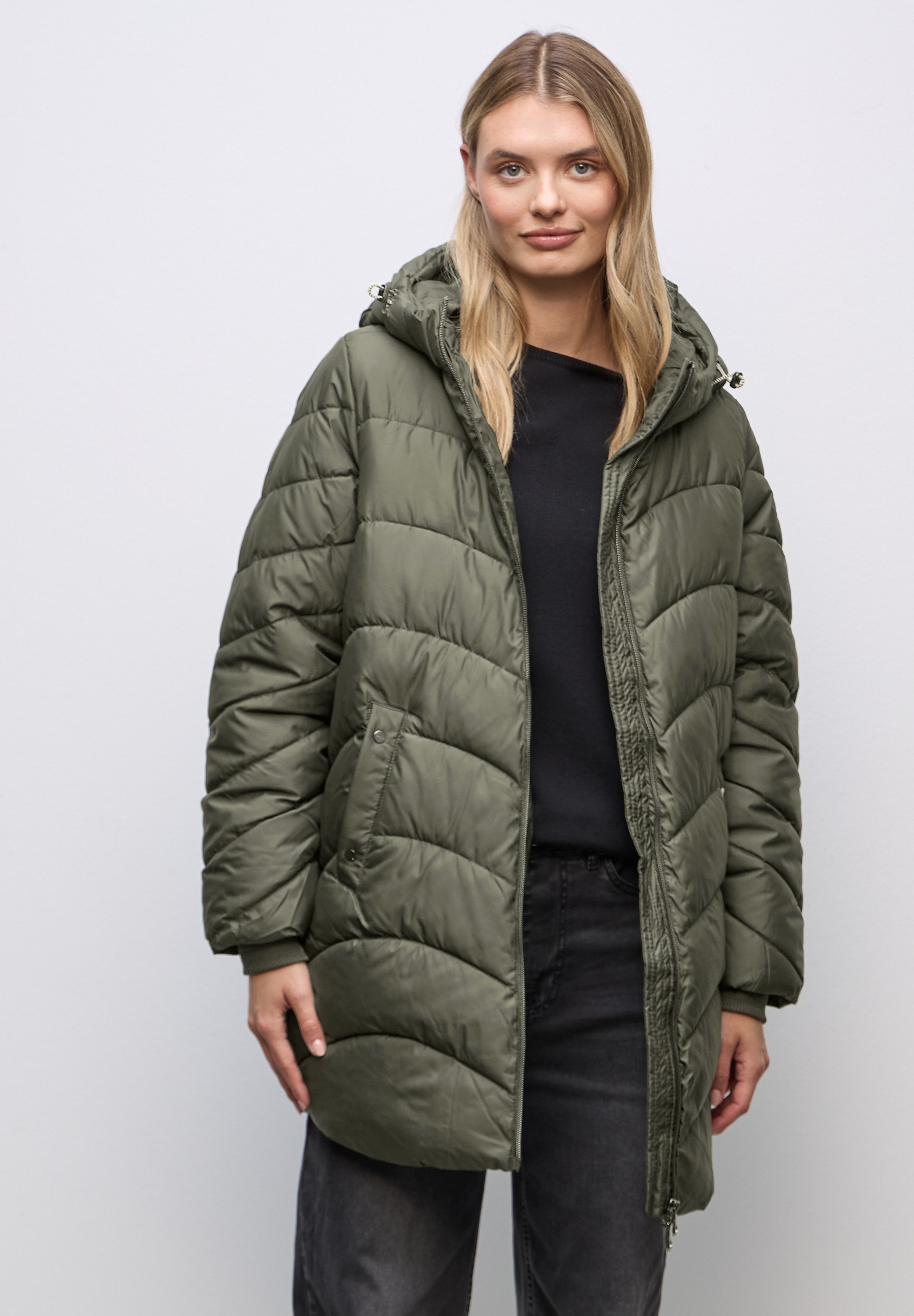 STREET ONE Steppjacke mit Kapuze mit Kapuze mit Tunnelzugband günstig online kaufen