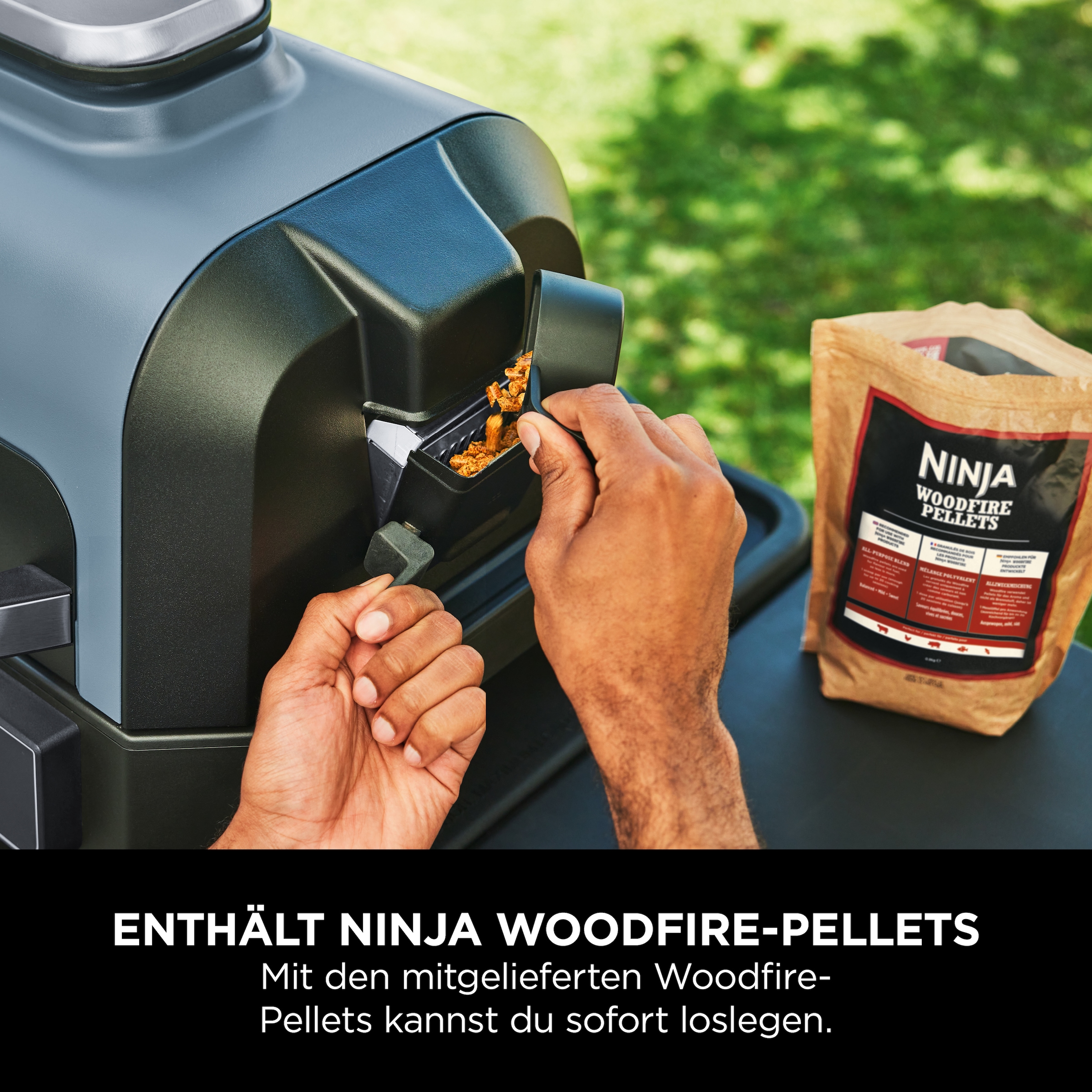 NINJA Tischgrill »Woodfire Pro Connect XL OG901EU«, 1700 W, Elektrischer Outdoor Grill & Smoker