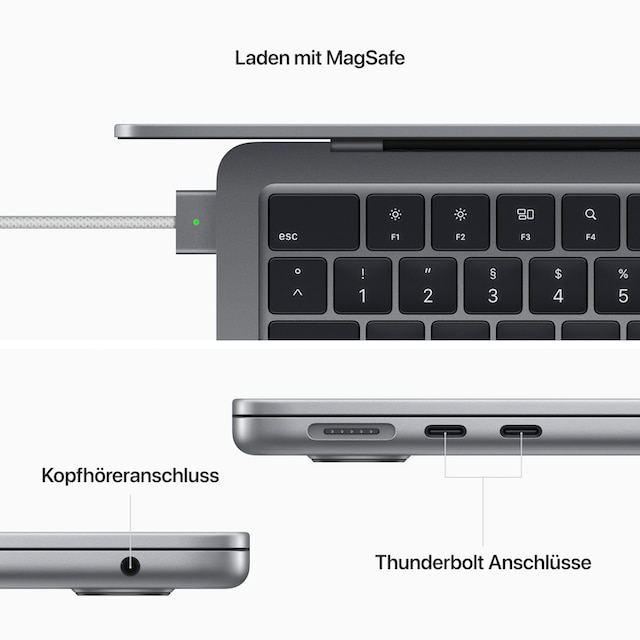 Apple Notebook »MacBook Air«, 34,46 cm, / 13,6 Zoll, Apple, M2, 8-Core GPU,  256 GB SSD | BAUR
