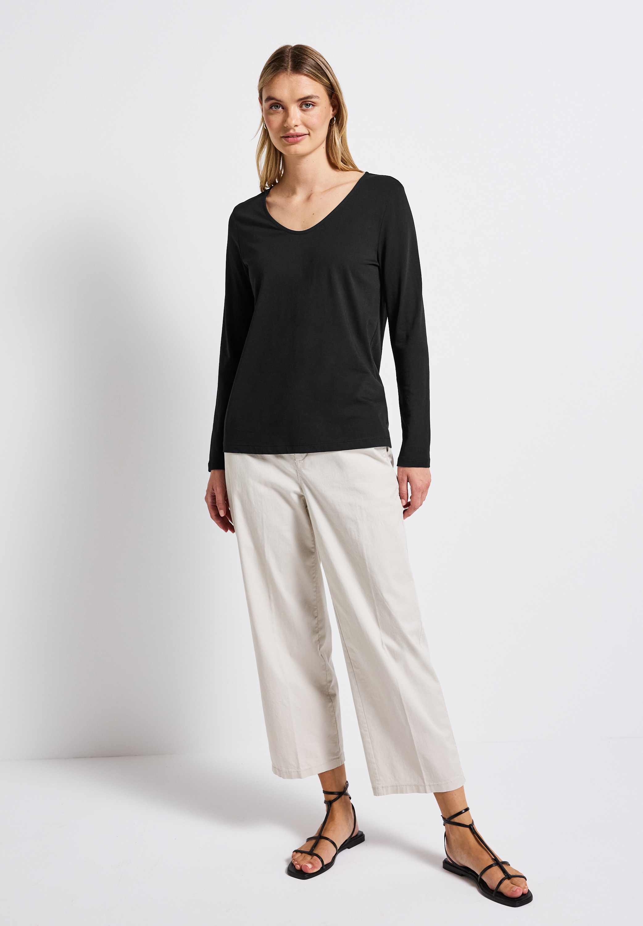 STREET ONE Langarmshirt, im soften Baumwoll-Mix