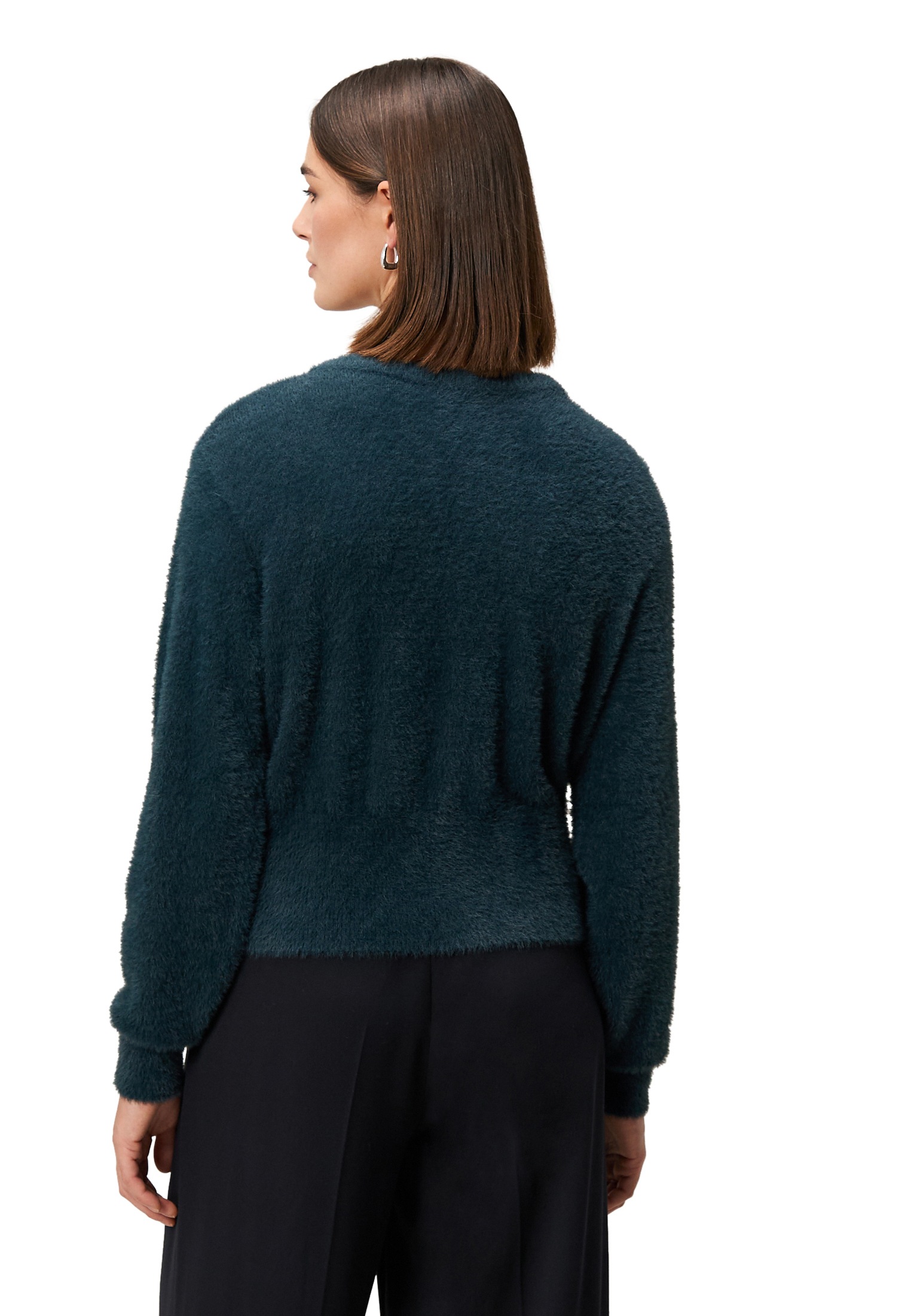 Zero Strickjacke »Damen Strickjacke mit Blumenknöpfen« 1 Stk. tlg. Knopfleiste