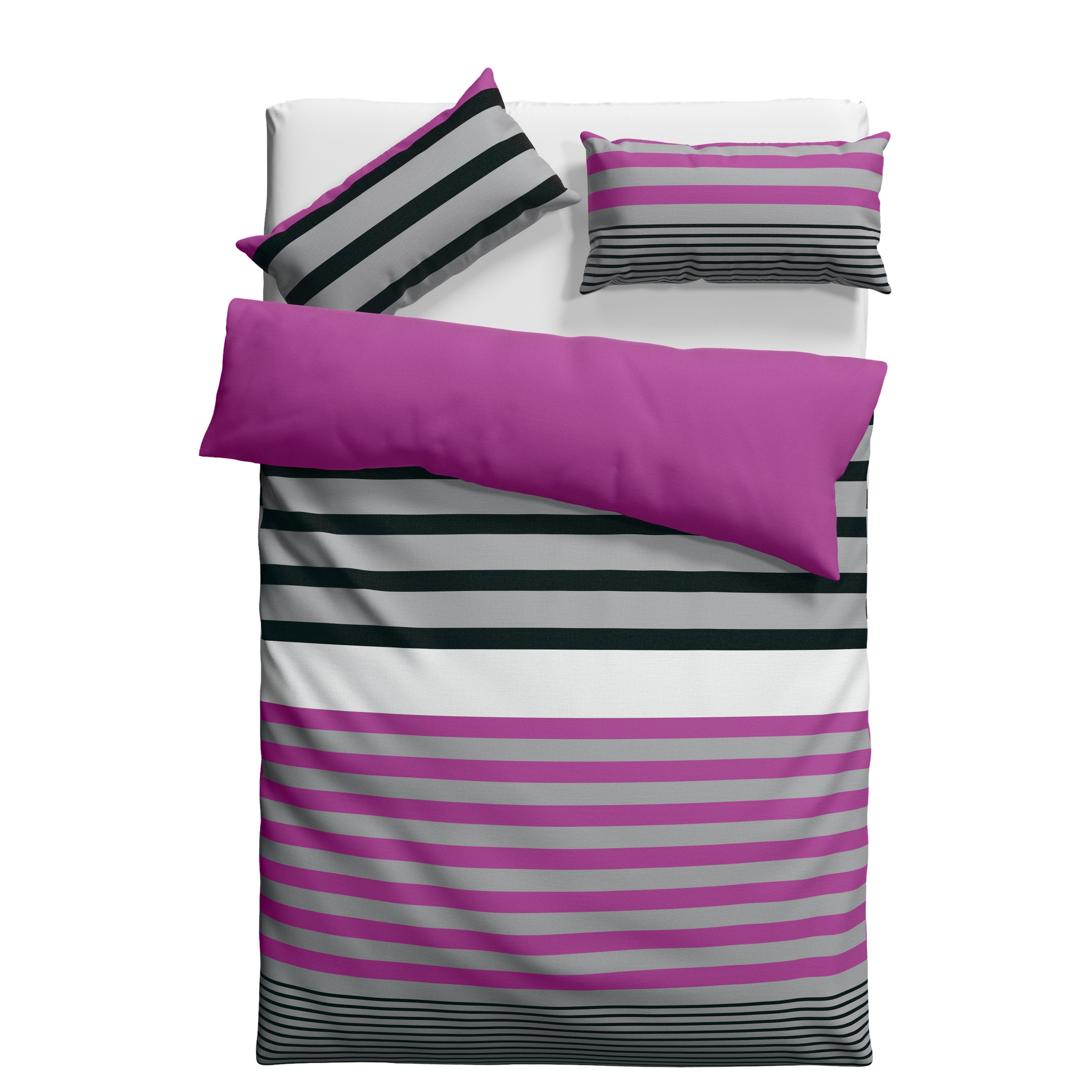 H.I.S Bettwäsche "Majoran" 2 gestreifte Bettwäsche in verschiedenen Qualitä günstig online kaufen