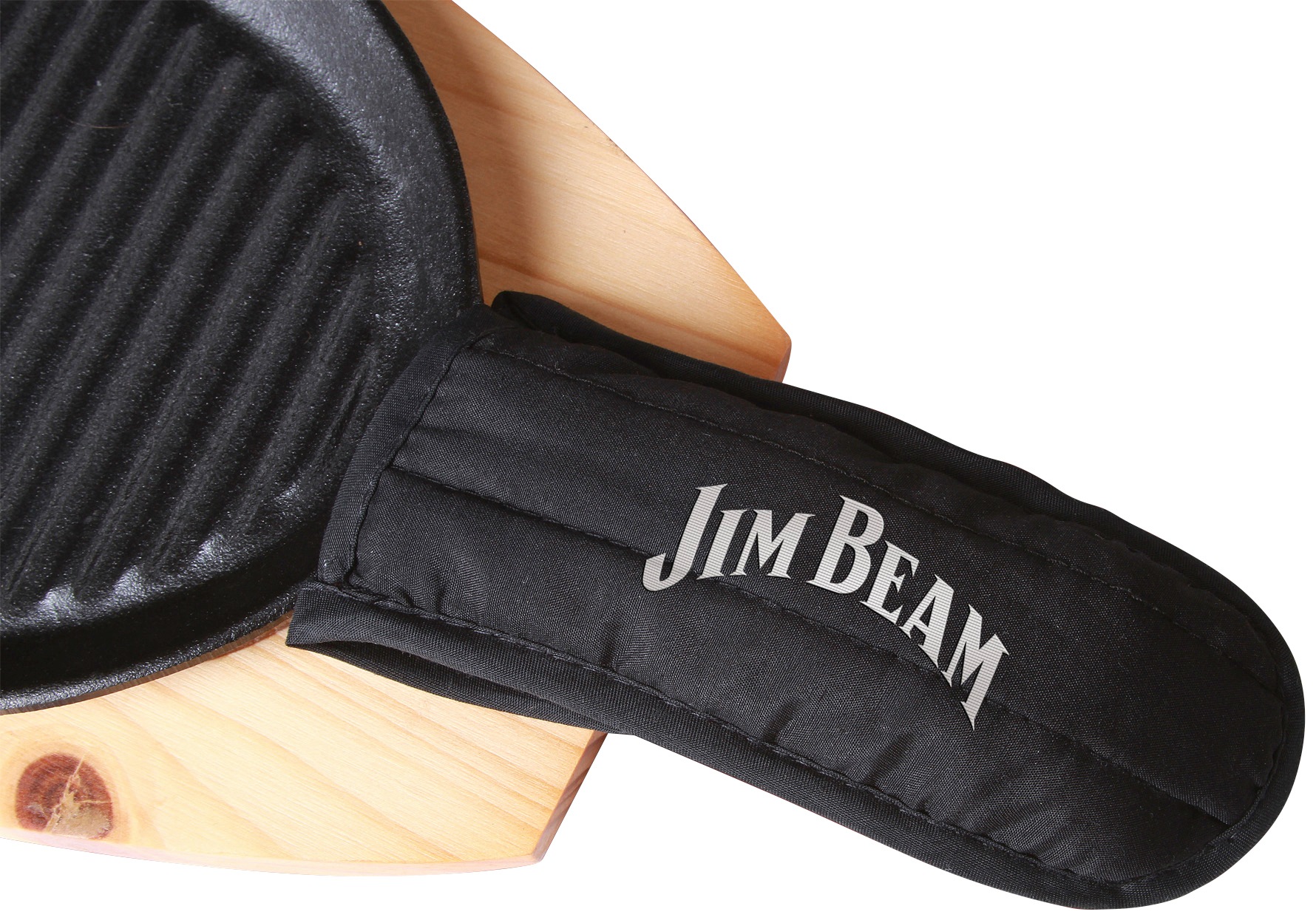 Jim Beam BBQ Grillpfanne, | BAUR Gusseisen, 4 inkl. Holzuntersetzer bestellen Stk., und Griffüberzug (Set)