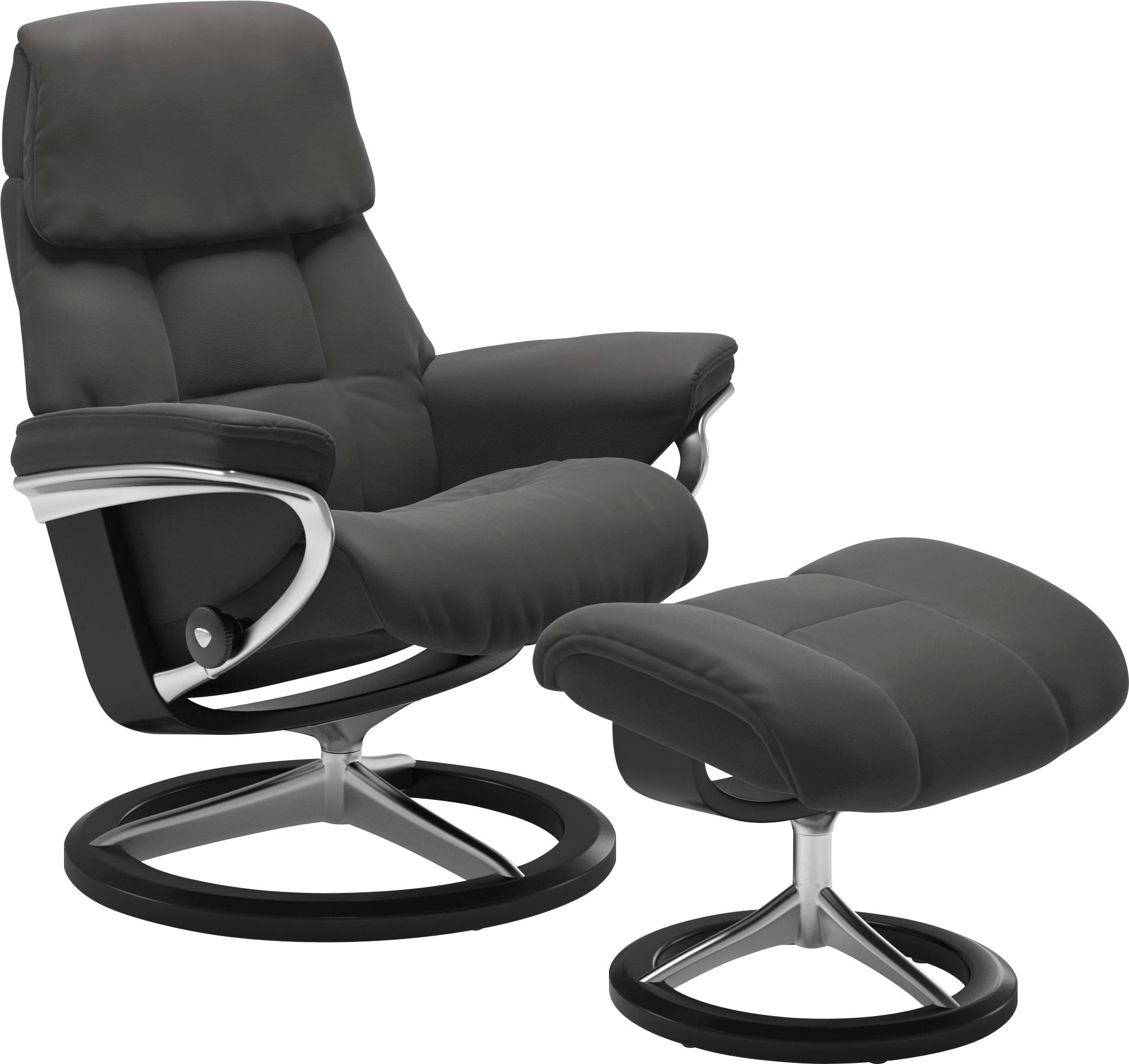 Stressless Relaxsessel "Ruby" mit Signature Base, Größe S, Gestell Eiche, Wenge, Braun & Schwarz