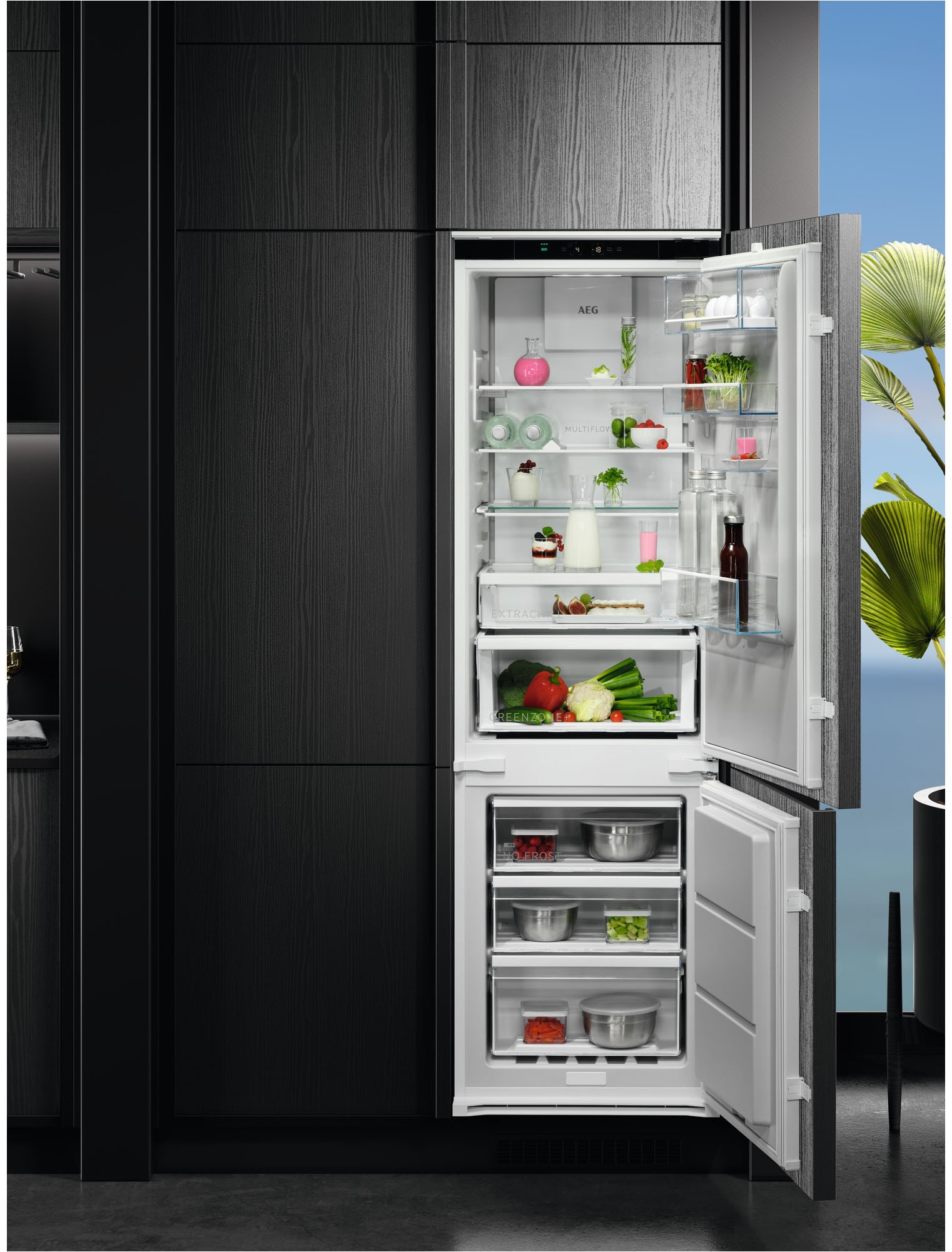 AEG Einbaukühlgefrierkombination 7000 »TSC7M183DS«, GreenZone+ Schublade