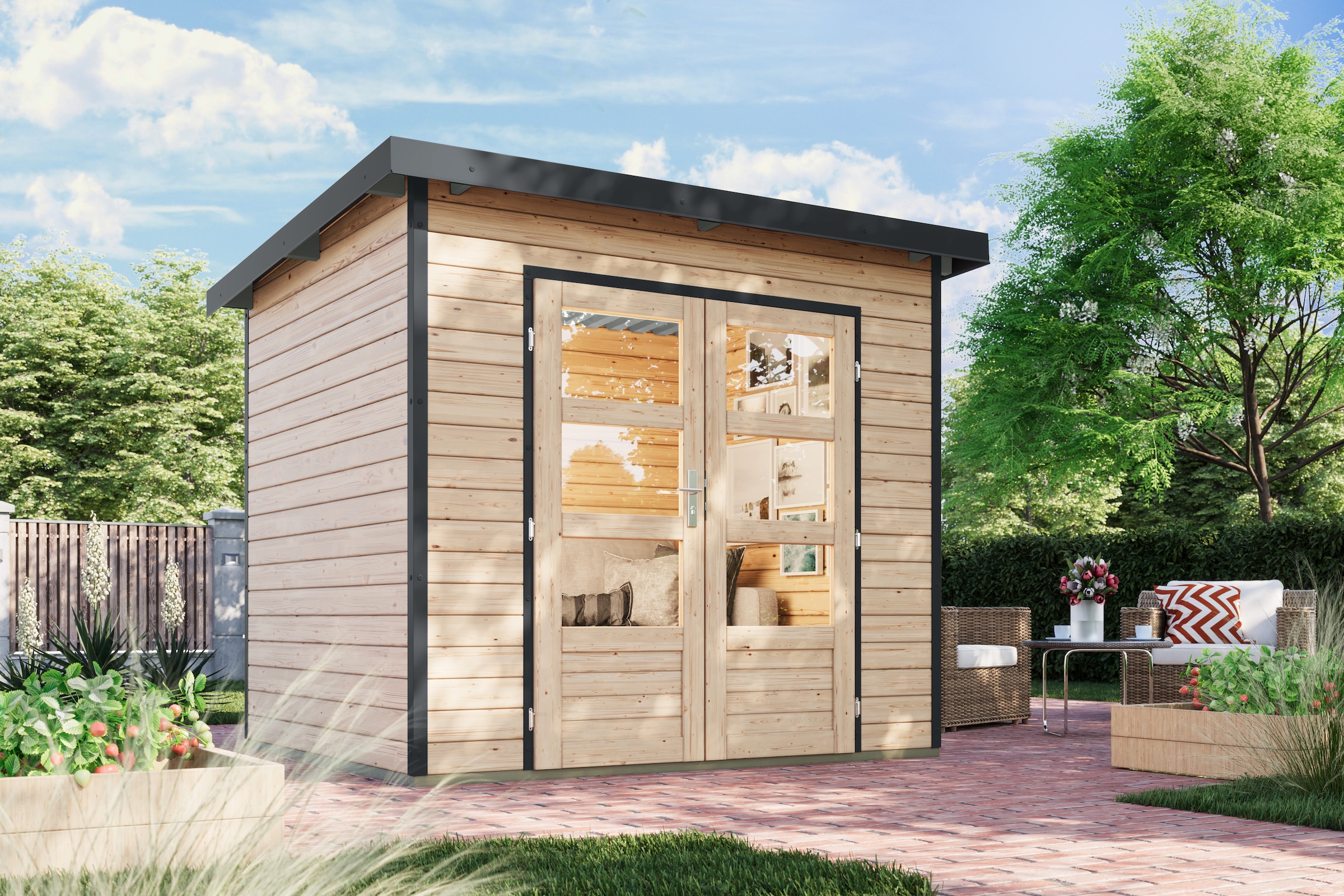 Karibu Gartenhaus »Plutino 2, in verschiedenen Farben«