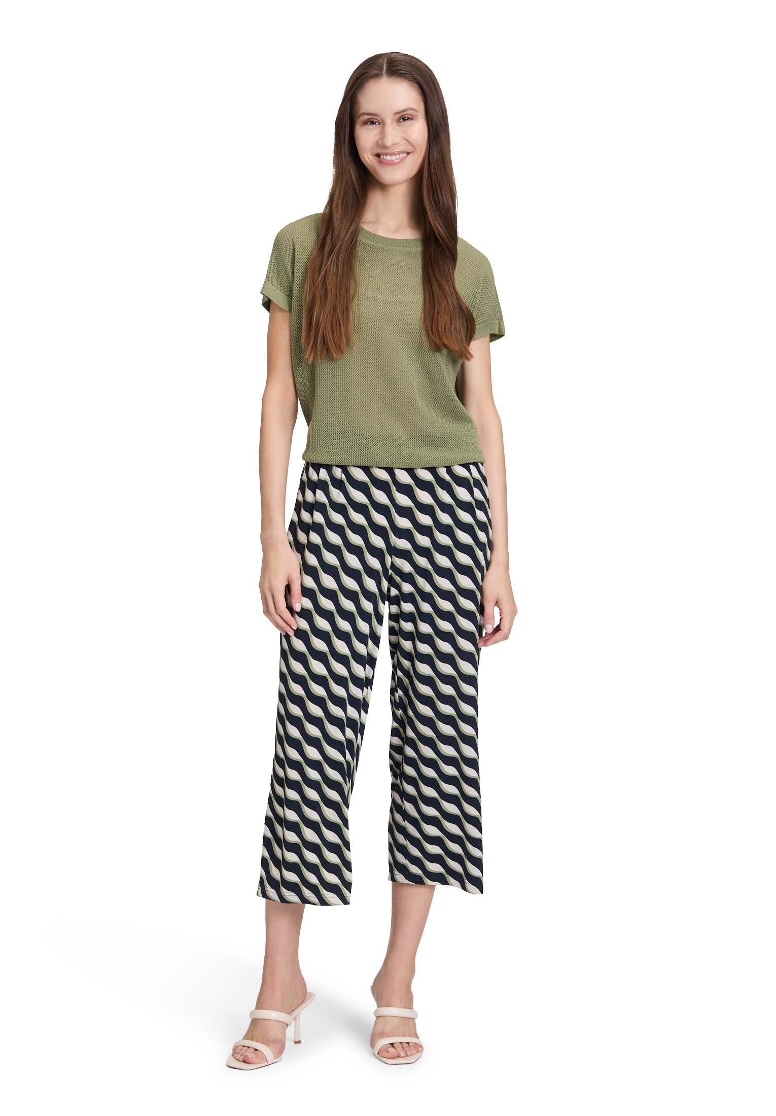 Betty Barclay Stricktop »Betty Barclay Lochstrick-Pullover ohne Arm«