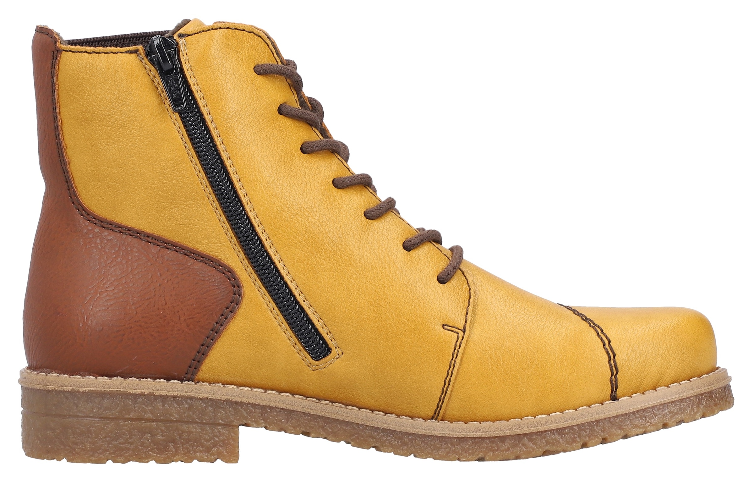 Rieker Schnürstiefelette, Schnürboots, Herbststiefelette, Blockabsatz, mit weicher Innensohle