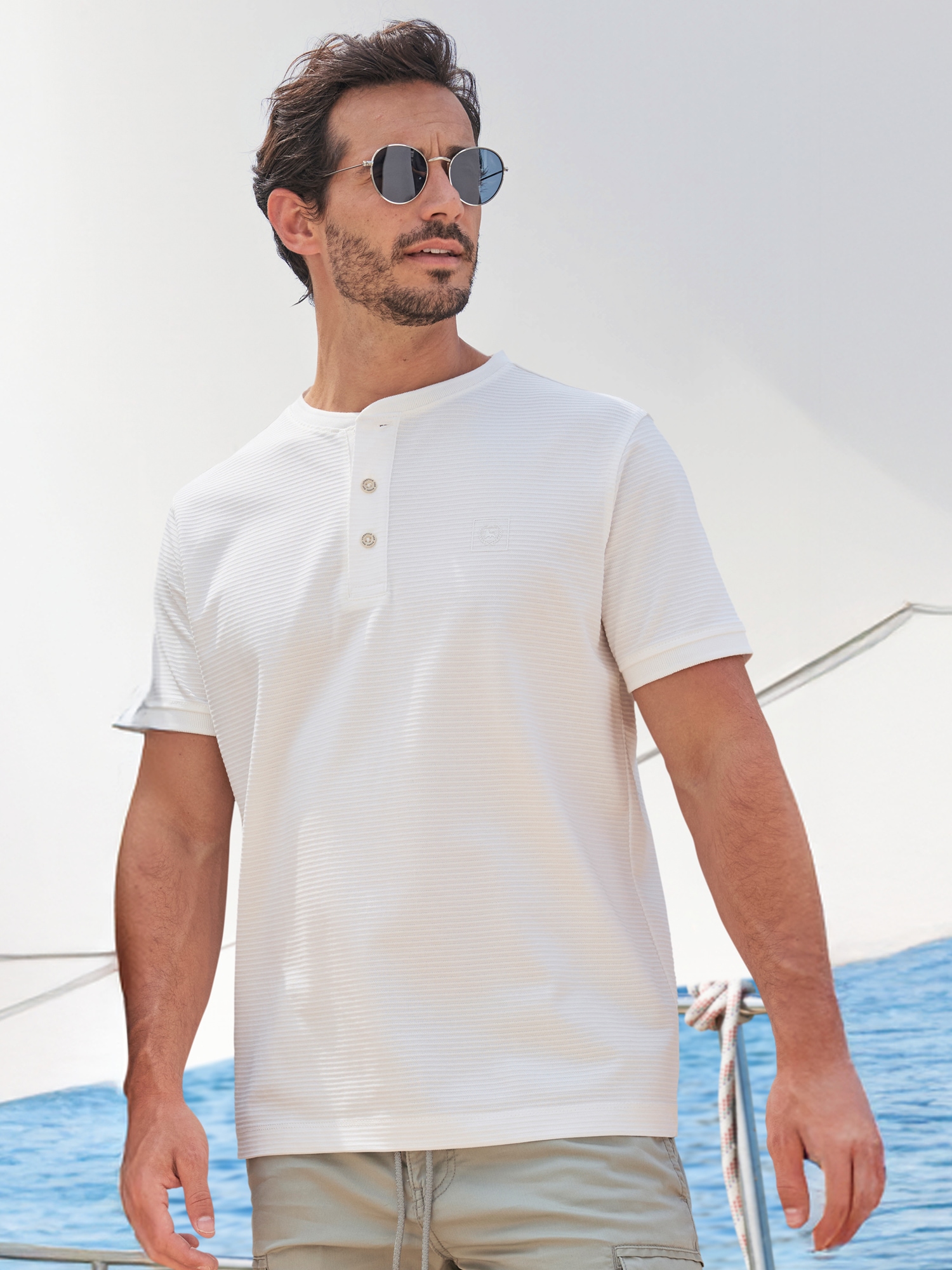 LERROS T-Shirt "T-Shirt mit Rundkragen und Cool & Dry Funktion"
