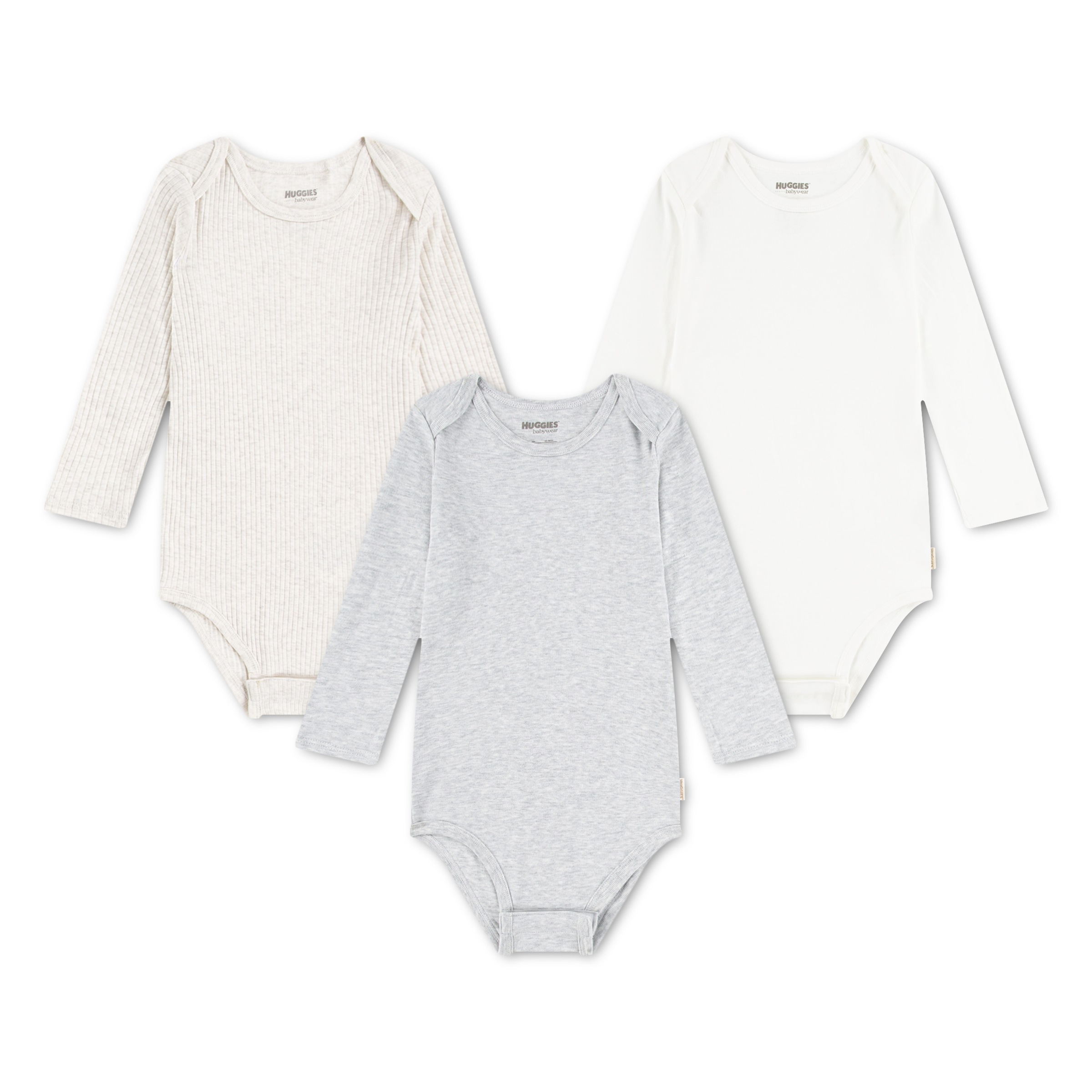 Huggies Babywear HUGB 3PK Bodysuit Oatmeal Size 68 3