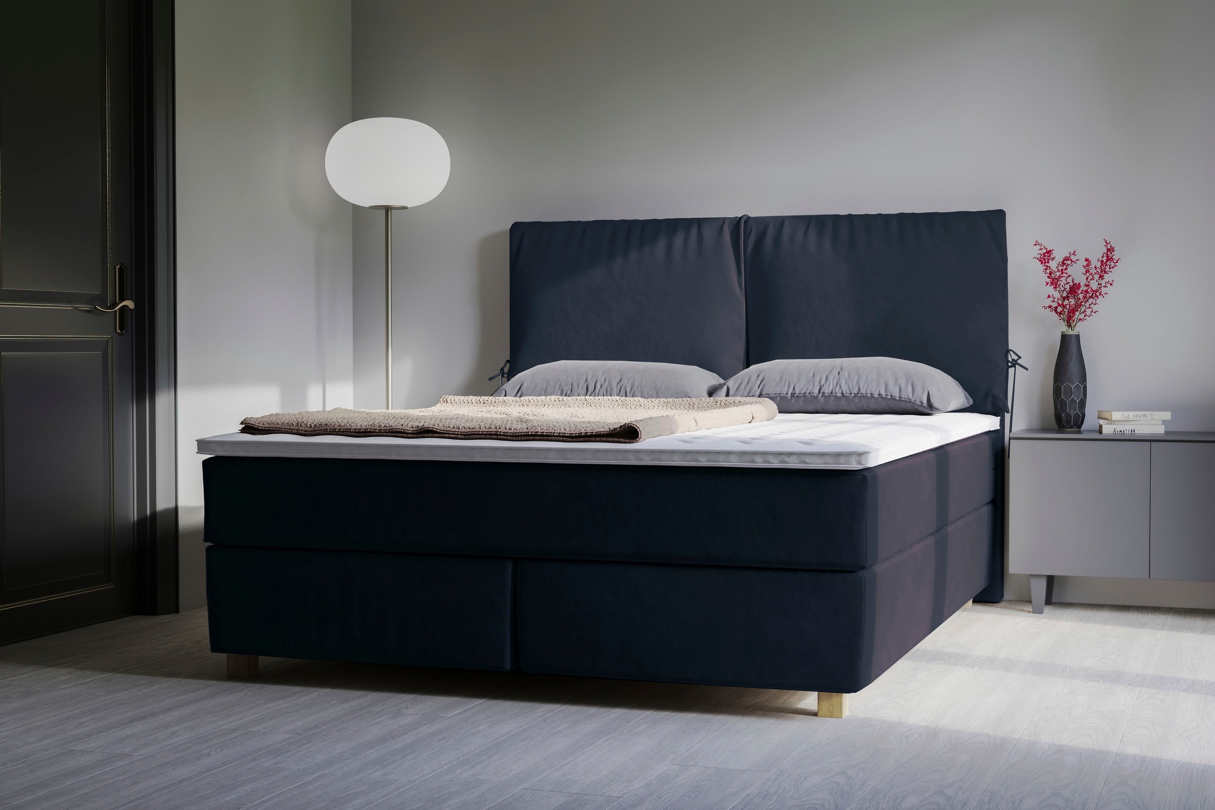 Home affaire Boxspringbett »Nele« inkl. Topper im schlichtem Design