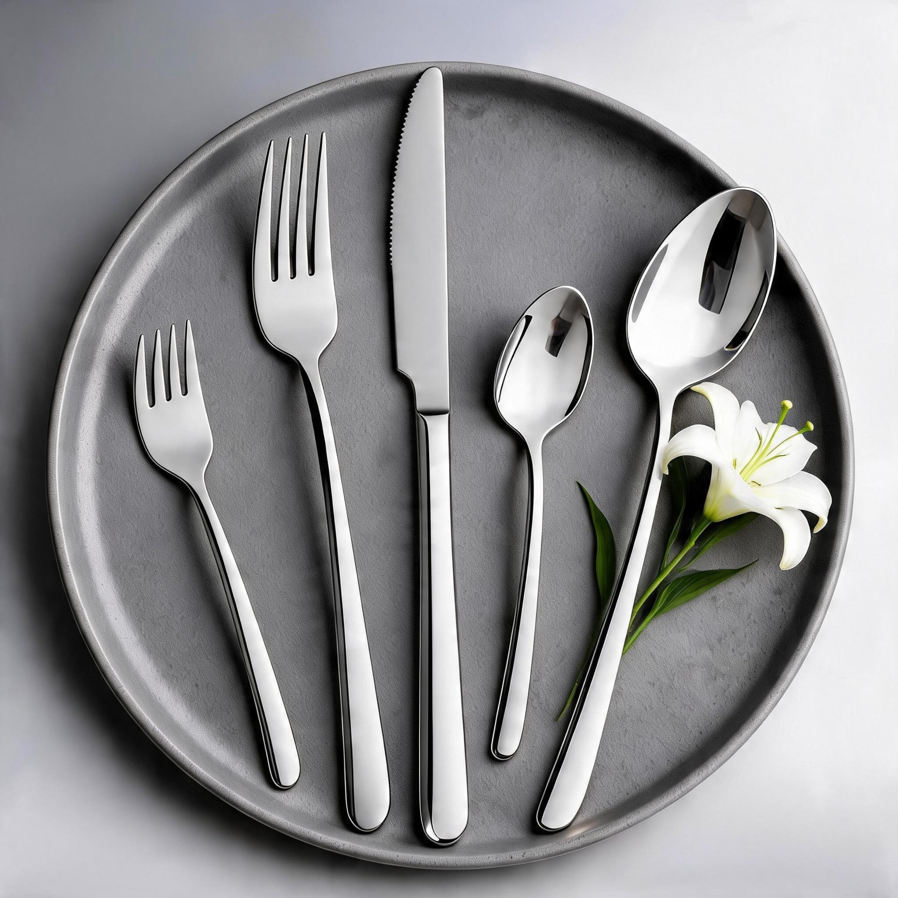 Mulex Besteck-Set »Modica, Besteckset mit 3 Multifunktionstüchern« Zeitlos elegantes Besteck mit schlanker Form und edler Optik