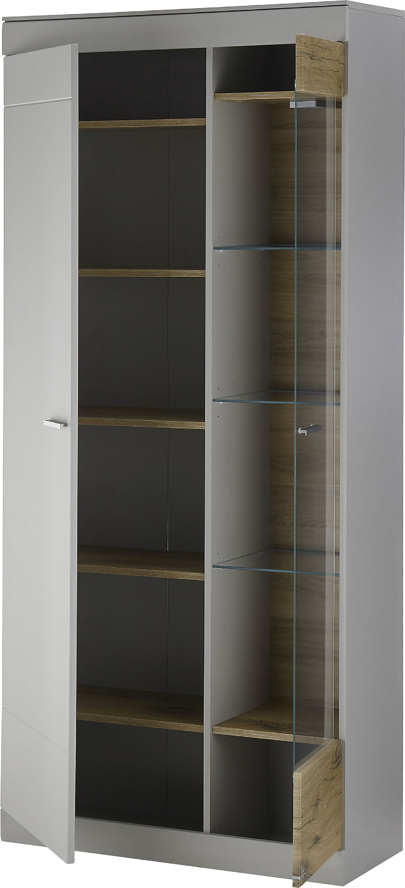 Thumbnail - INOSIGN Vitrine "SCARA ohne Beleuchtung", mit Applikation Zinneiche Dekor, Breite 90 cm, mit Softclose-Funktion