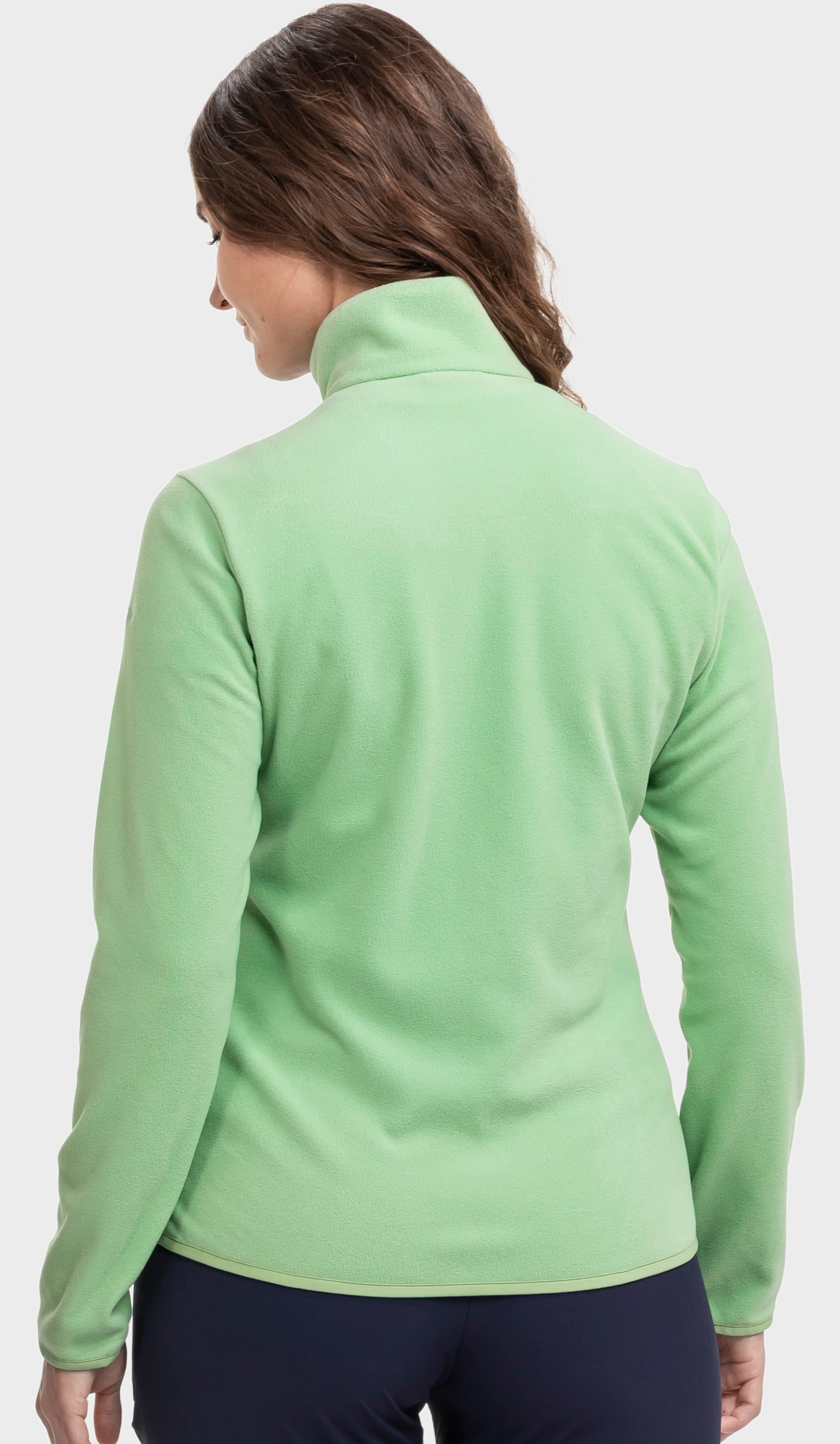 Fleecejacke SCHÖFFEL "Fleece Jk Style Ash WMS", Damen, Gr. 38, sprint crisp, Fleece, Obermaterial: 100% Polyester, hoch geschlossener Ausschnitt, eingesetzt eingefasste Kante, Jacken Fleecejacke, sportlicher Stil mit Logostickerei, wärmendes Material 3