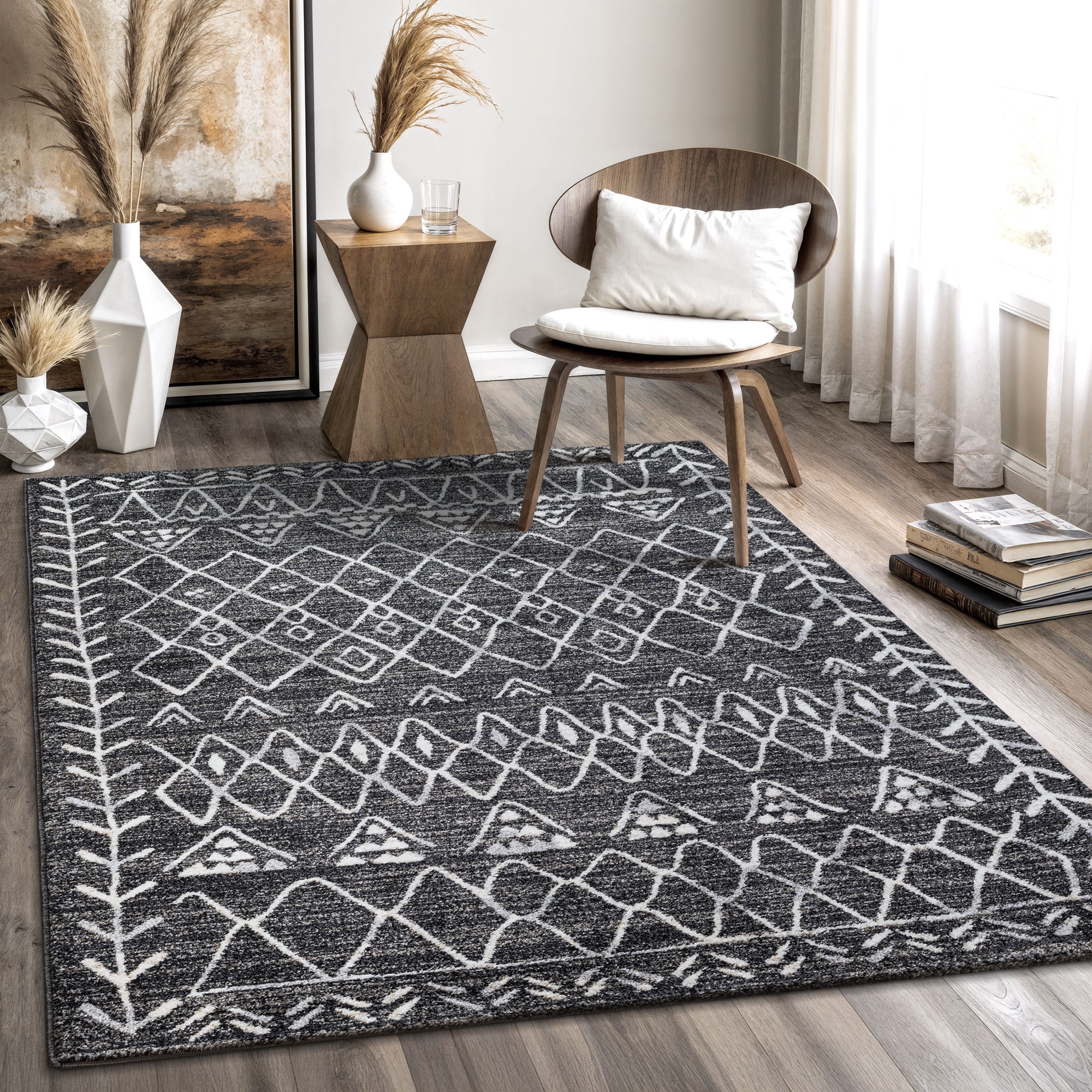Sanat Teppich "Boho 8200, auch als Läufer und in Rund" rechteckig 10 mm Höhe Kurzflor, robust, Boho, Scandic, für Fussbodenheizung geeignet