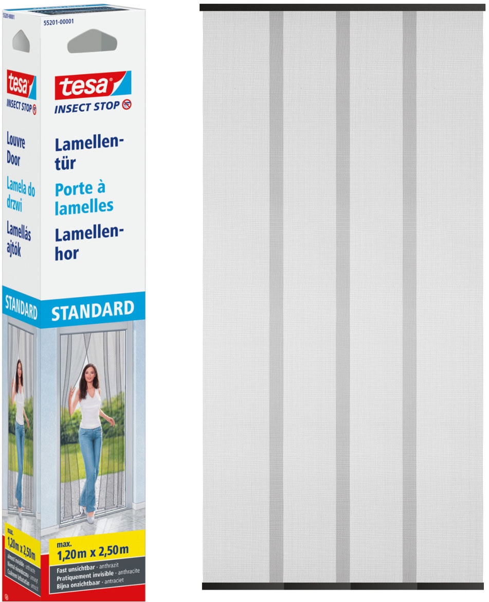 TESA Insektenschutz-Tür "Insect Stop Standard Fliegengitter für Türen - 1.20 m : 2.5 m", B/H: 120cm x 250cm, Insect Stop Standard Fliegengitter für