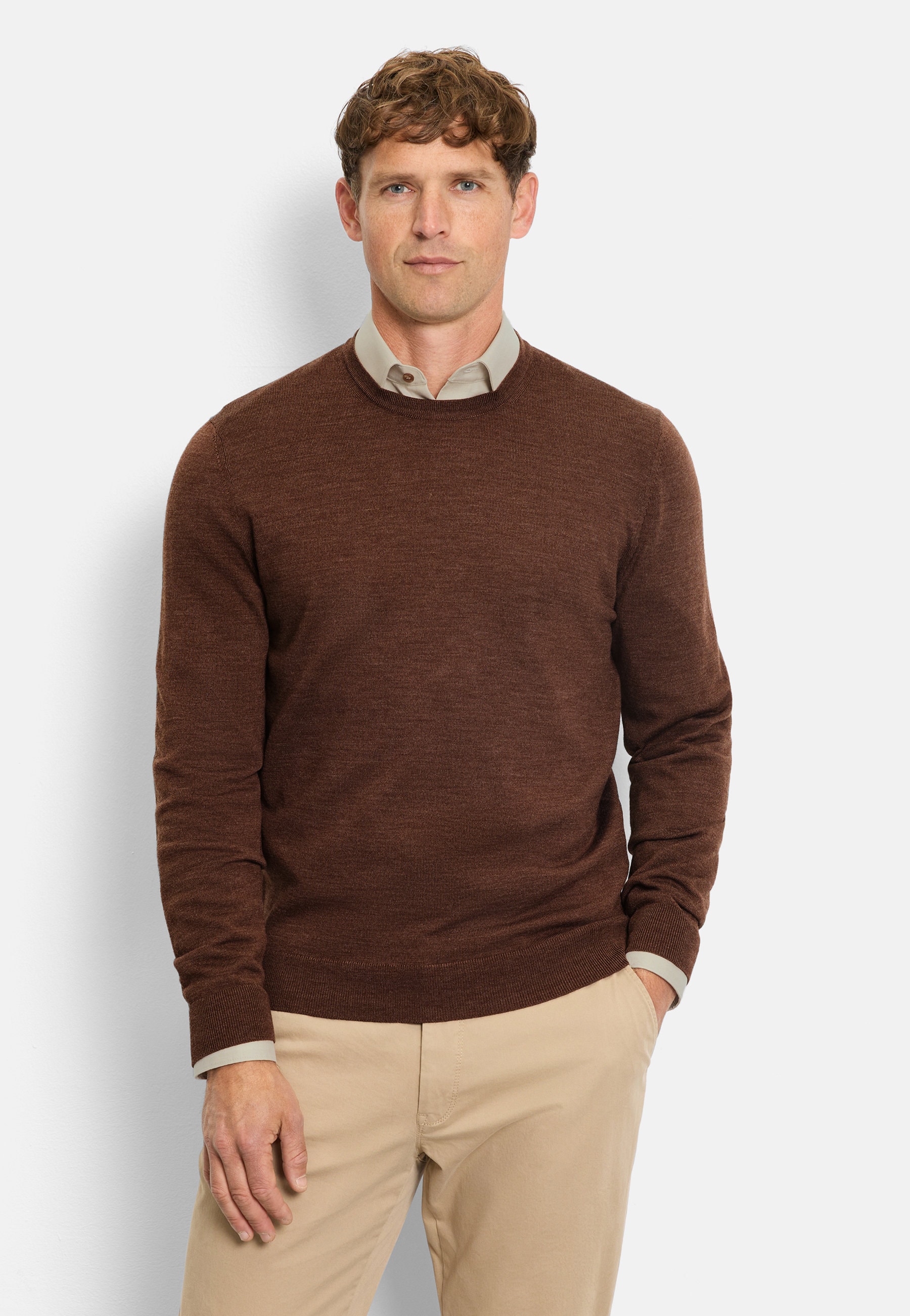OLYMP Strickpullover "OLYMP Casual Strick, Pullover"