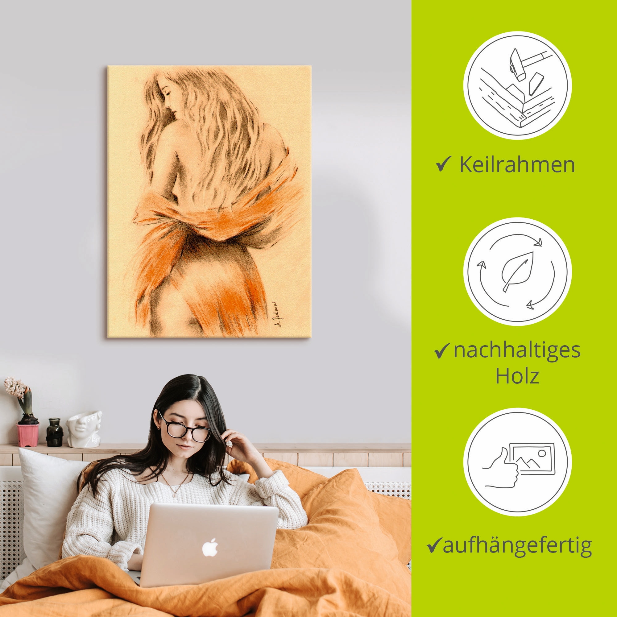 Artland Wandbild »Traumgirl«, Frau, (1 St.), als Leinwandbild, Poster in verschied. Größen