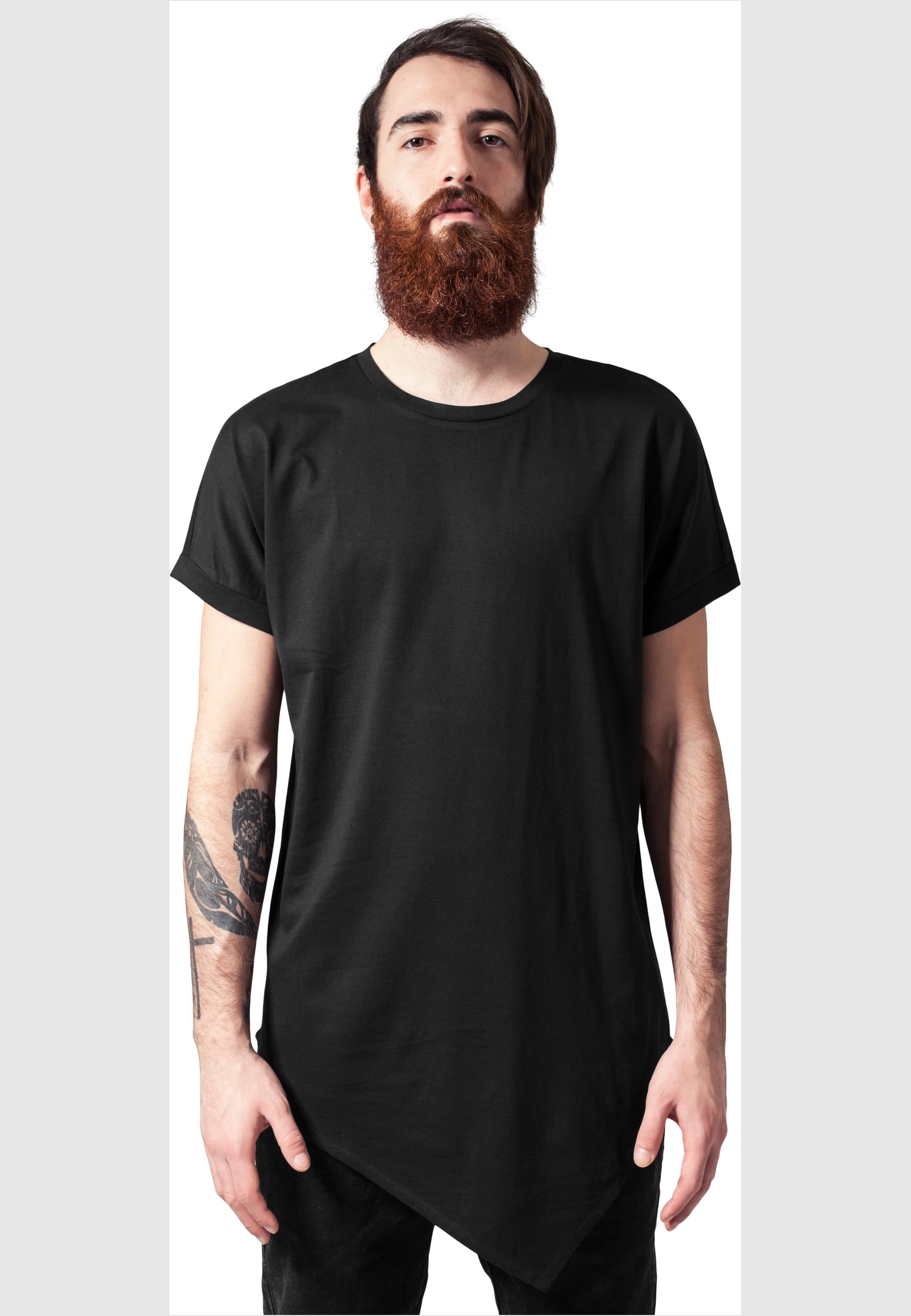 URBAN CLASSICS Langarmshirt »Urban Classics Herren Asymetric Long Tee«, (1 tlg.)